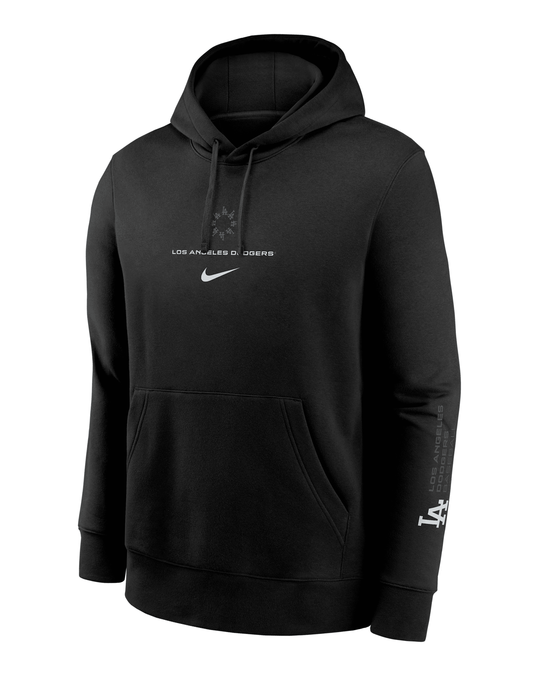 Los Angeles Dodgers Fashion Club Men's Nike MLB Pullover Hoodie - Black