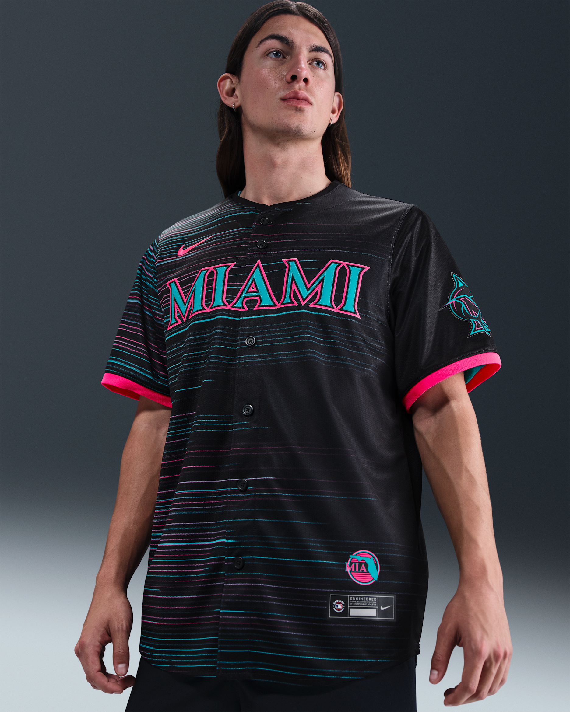 Miami Marlins City Connect Men’s Nike Dri-FIT ADV MLB Limited Jersey - Black