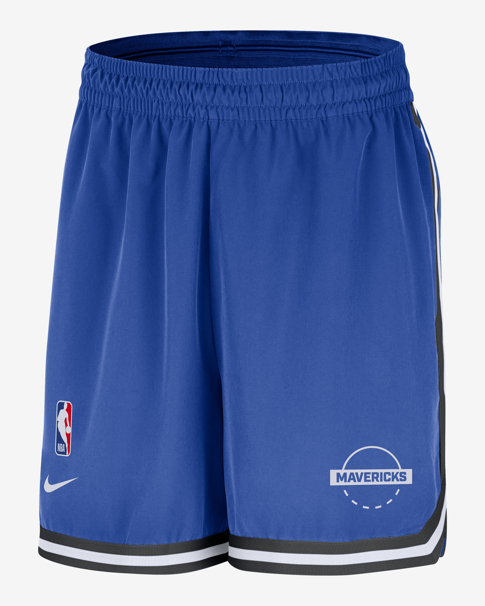 Shorts de tejido Woven Nike Dri-FIT UV de la NBA de 15 cm para hombre Dallas Mavericks DNA - Royal juego/Negro/Blanco/Blanco