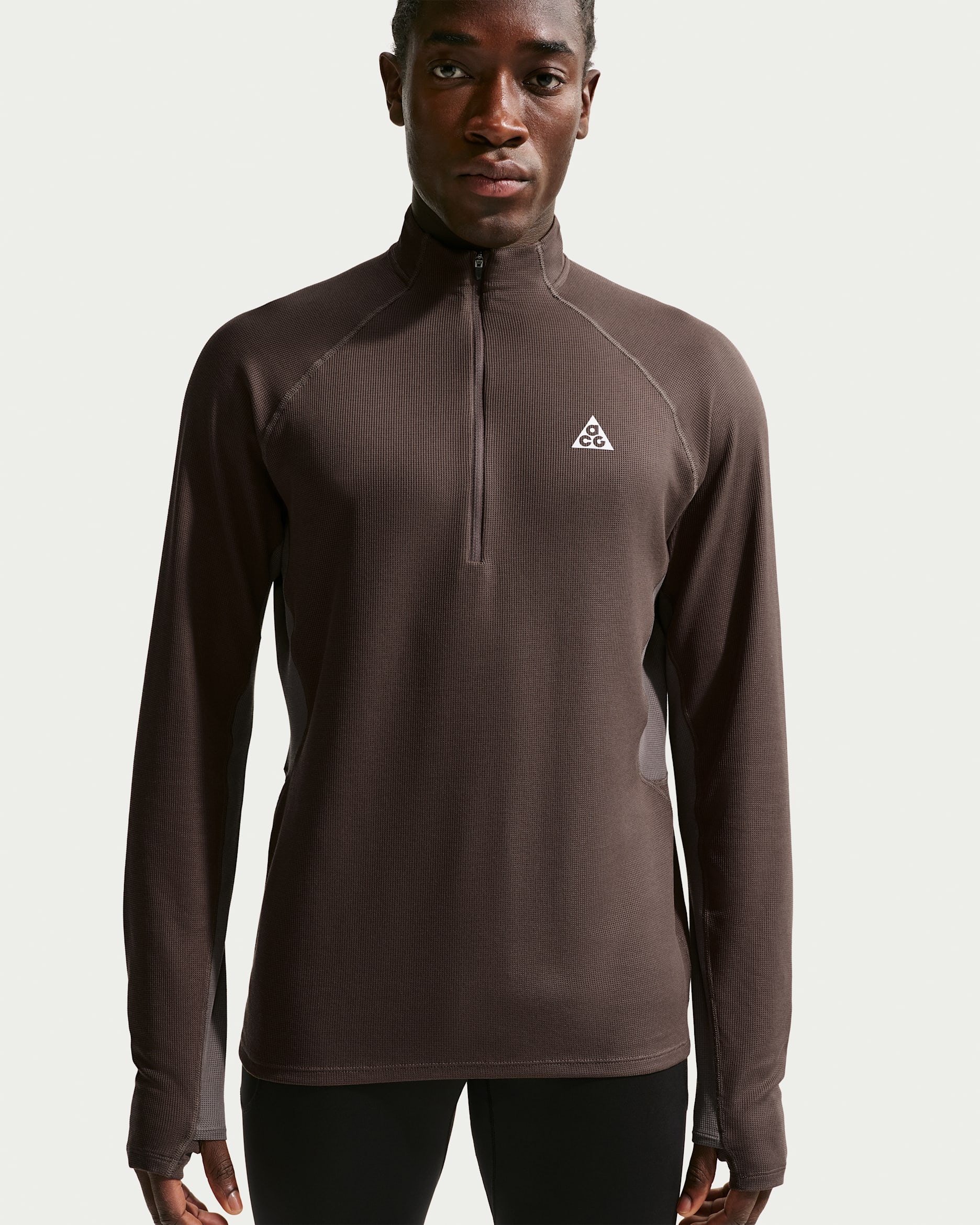 Nike ACG Men's Dri-FIT Mid-Layer 1/4-Zip Trail Running Top - Ironstone/Cave Stone/Summit White