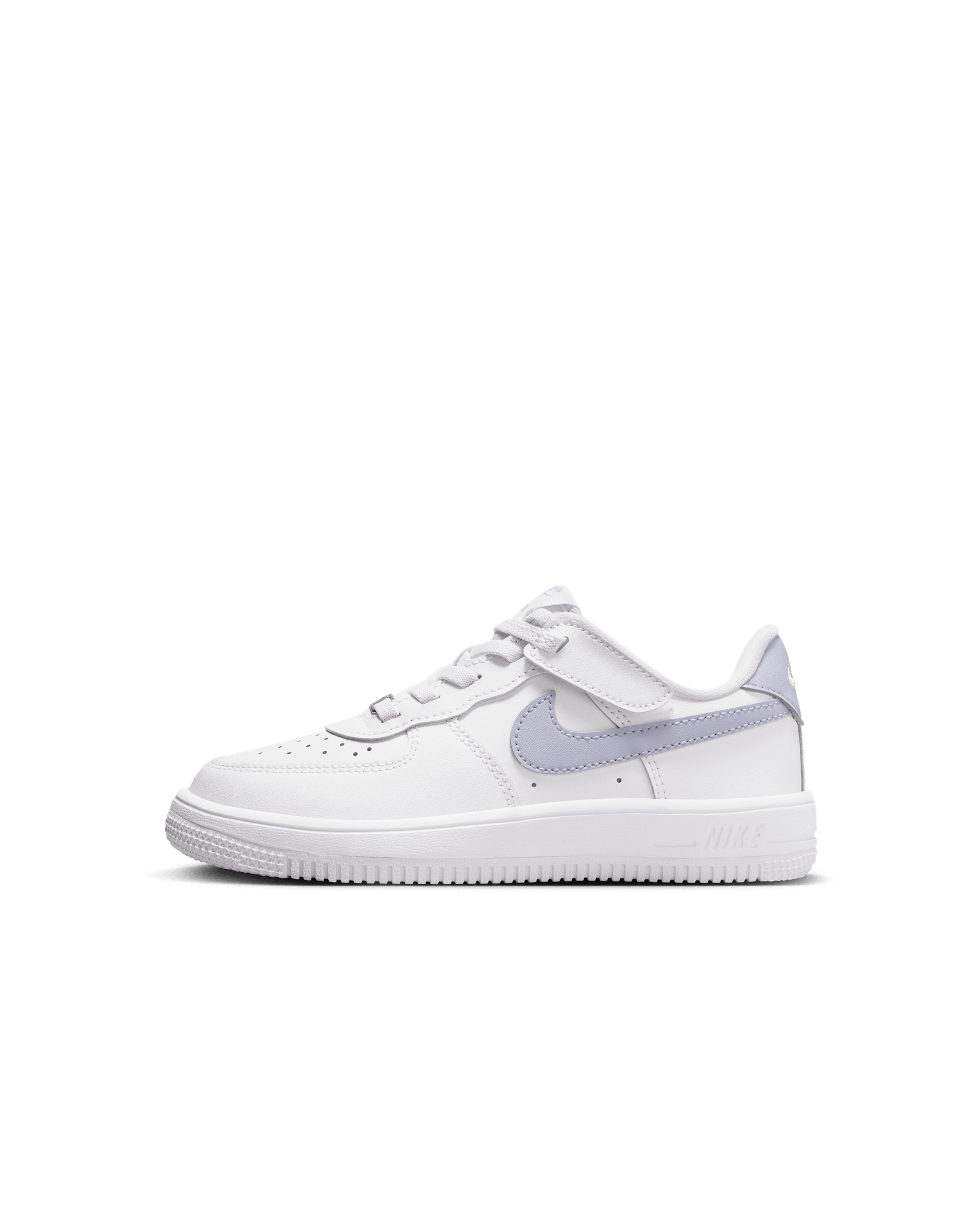 Nike Force 1 Low EasyOn Younger Kids' Shoes - White/Ghost