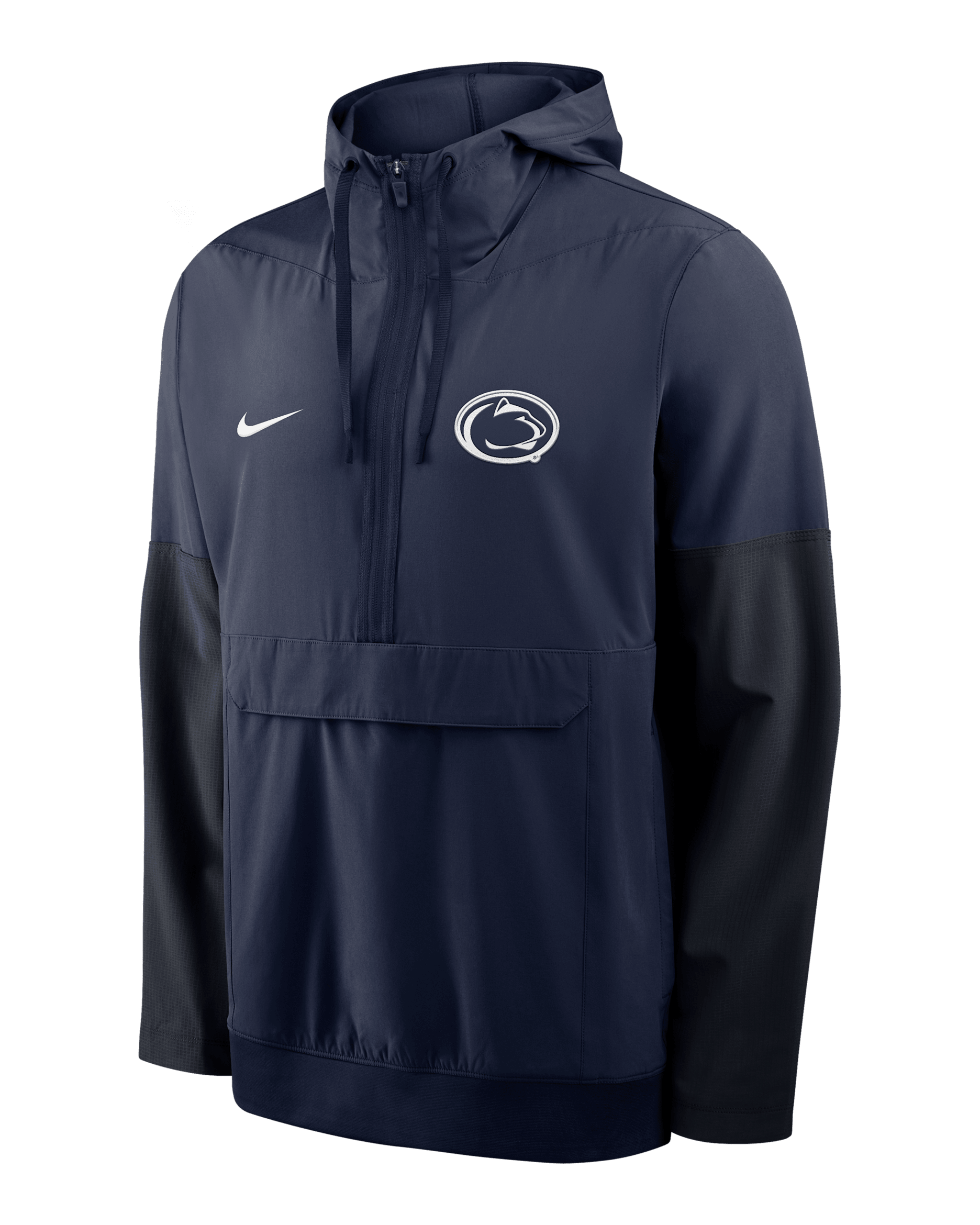 Penn State Anorak Men's Nike College 1/2-Zip Hooded Jacket - Navy