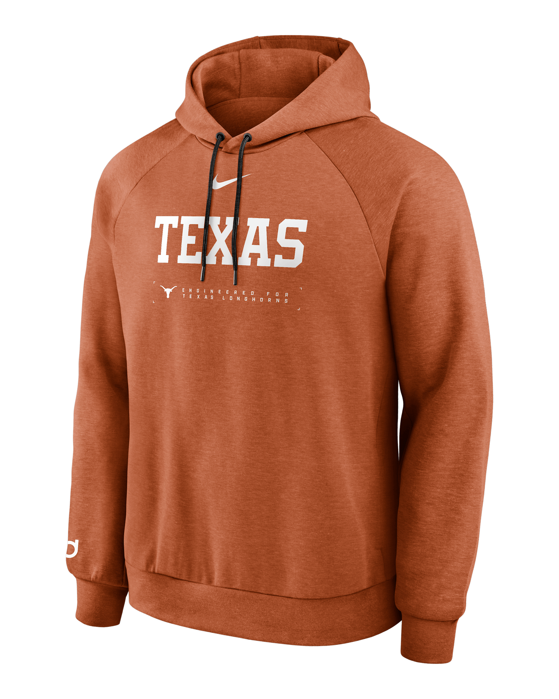 Texas Courtside Basketball Practice Men's Nike Dri-FIT Pullover Hoodie - Burnt Orange