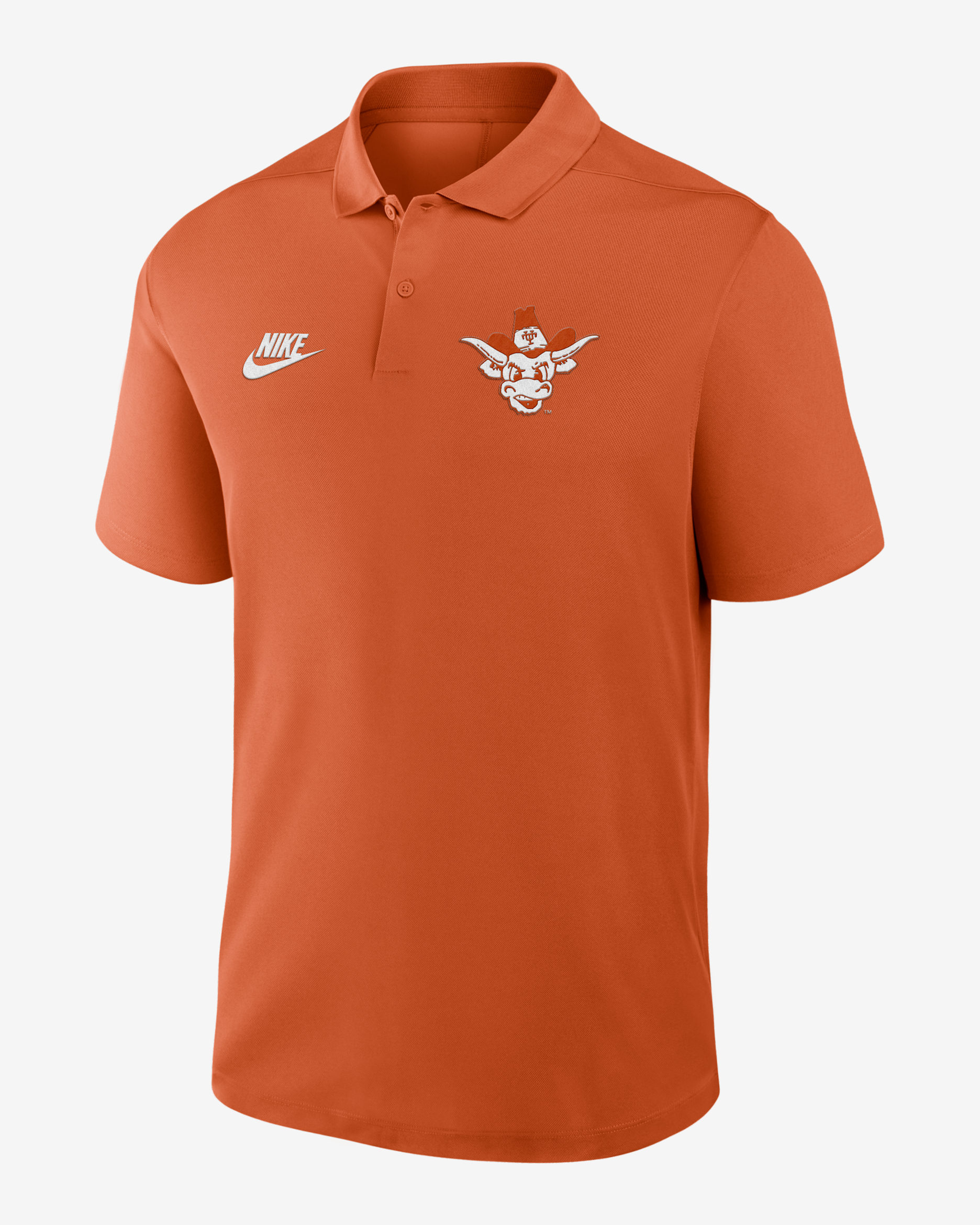 Texas Longhorns Primetime Victory Legacy Vault Logo Men's Nike Dri-FIT College Polo - Orange
