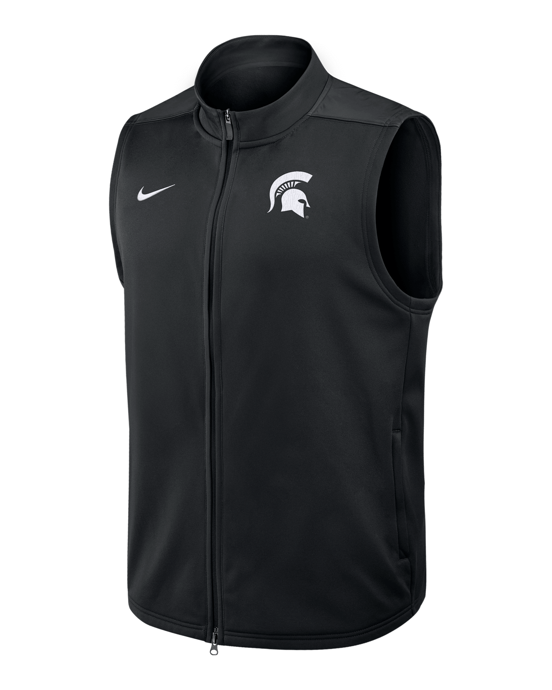 Michigan State Victory Men's Nike Therma-FIT College Full-Zip Vest - Black