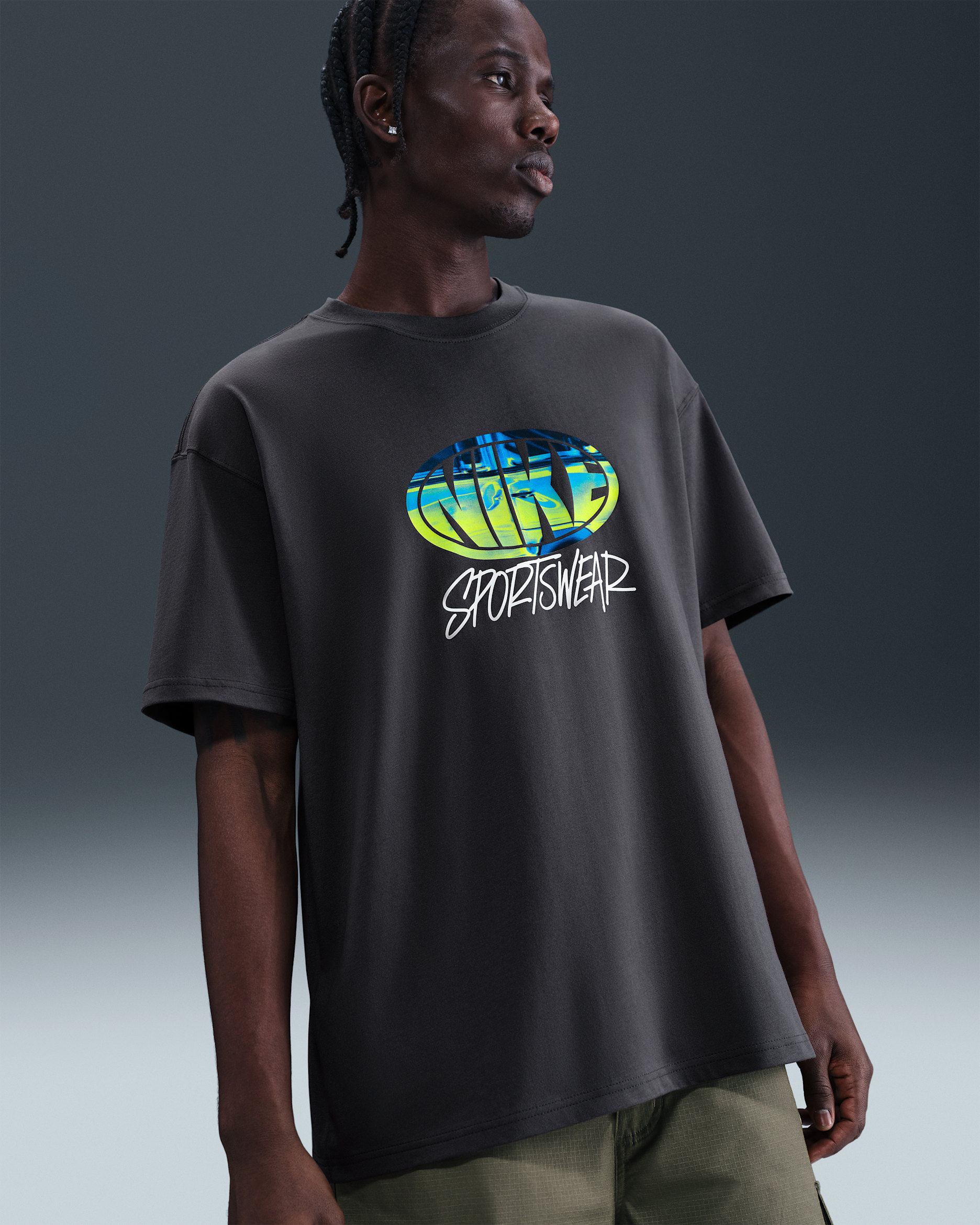 Playera Max90 para hombre Nike Sportswear - Ceniza medio/Blanco/Ceniza medio