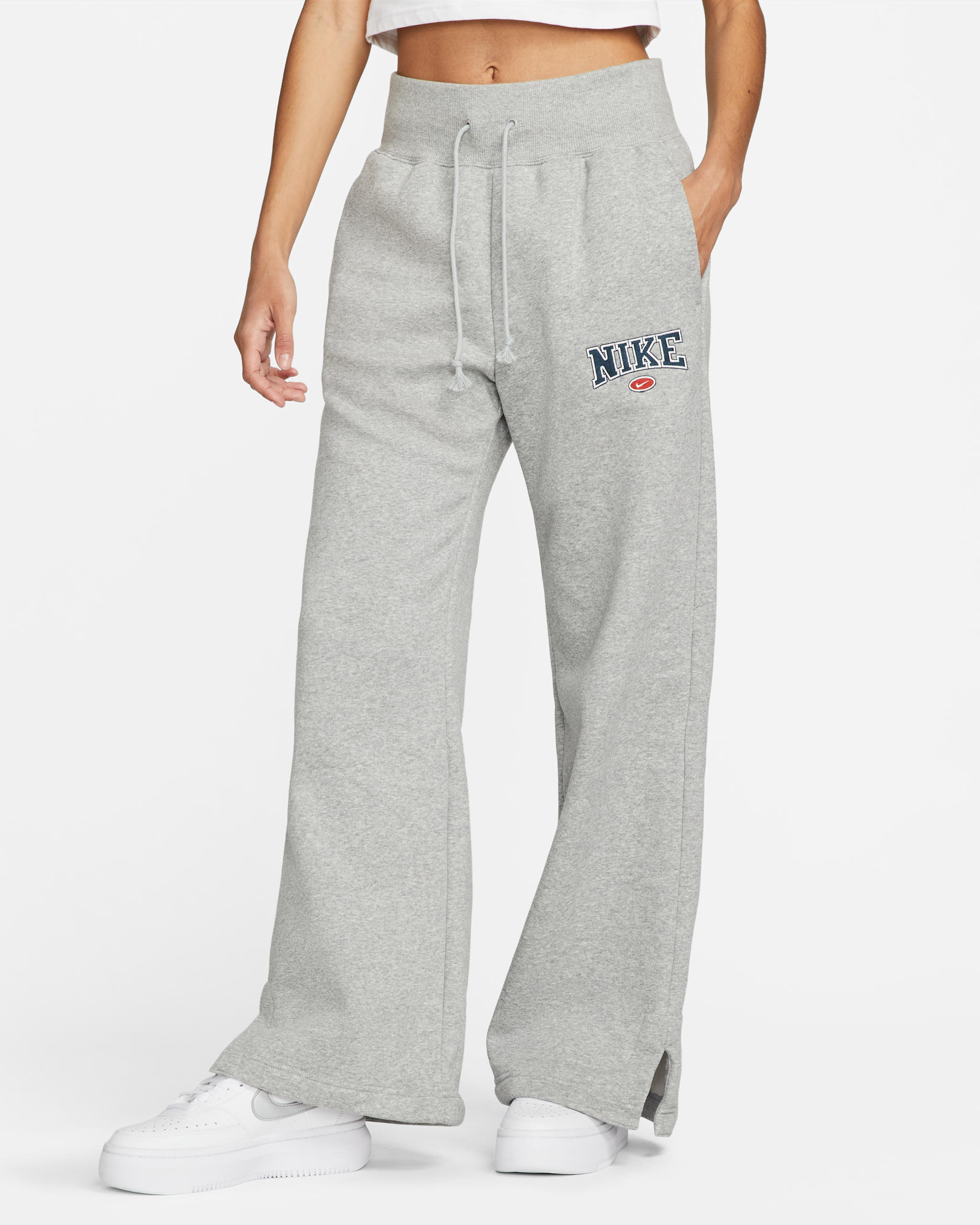 Nike Sportswear Phoenix Fleece Women's High-Waisted Wide-Leg Sweatpants - Dark Grey Heather