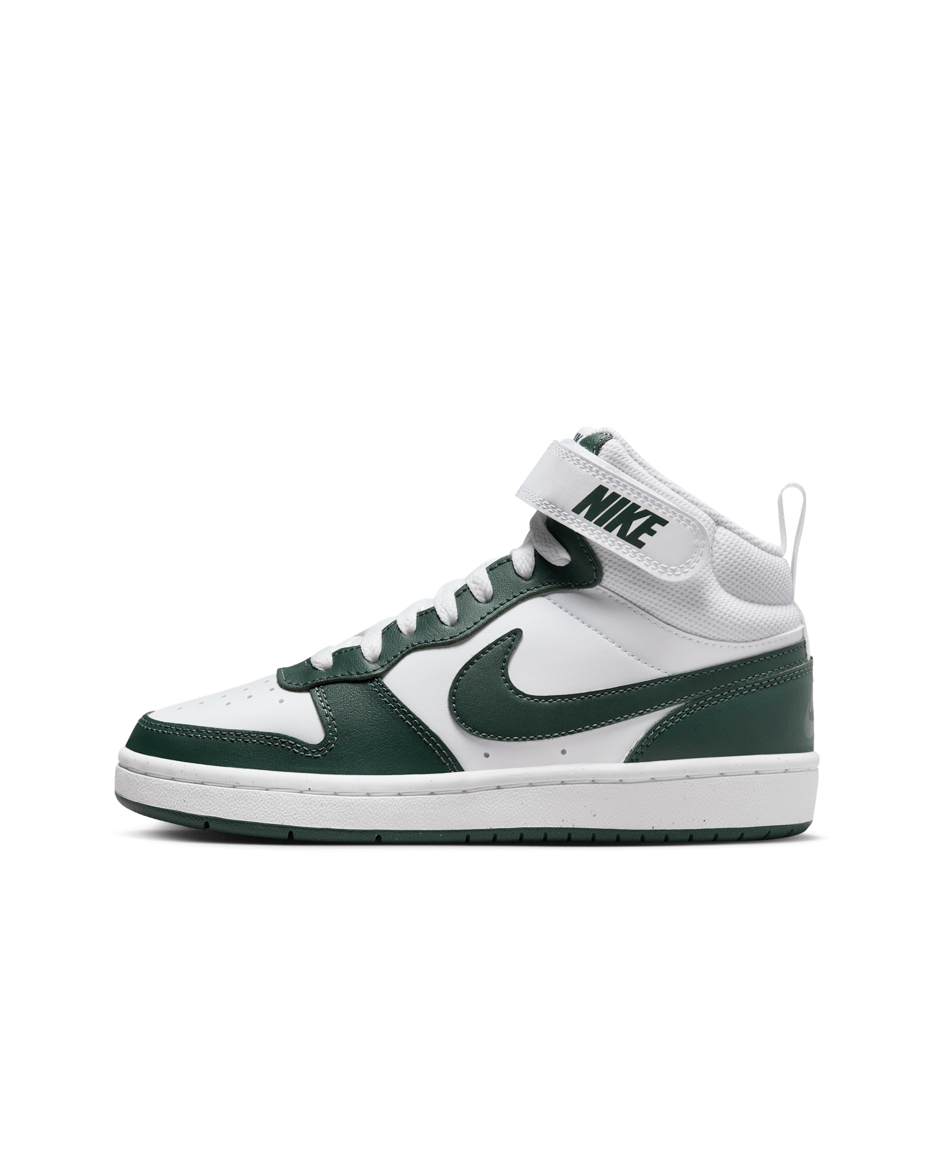 Tenis para niños grandes Nike Court Borough Mid 2 - Blanco/Verde vintage