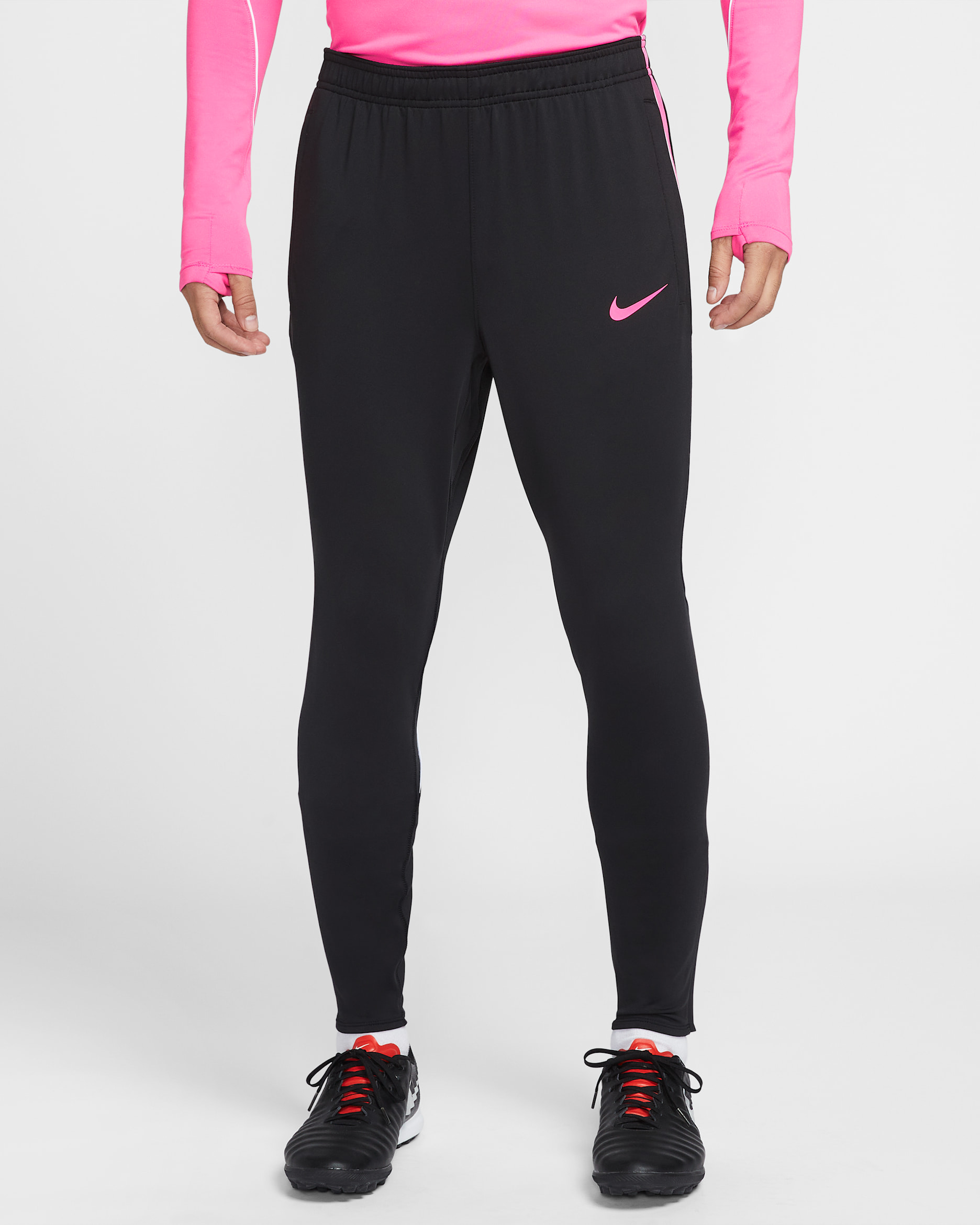ナイキ ストライク メンズ Dri-FIT サッカーパンツ - ブラック/ピンクサイクル/ピンクサイクル/ピンクサイクル