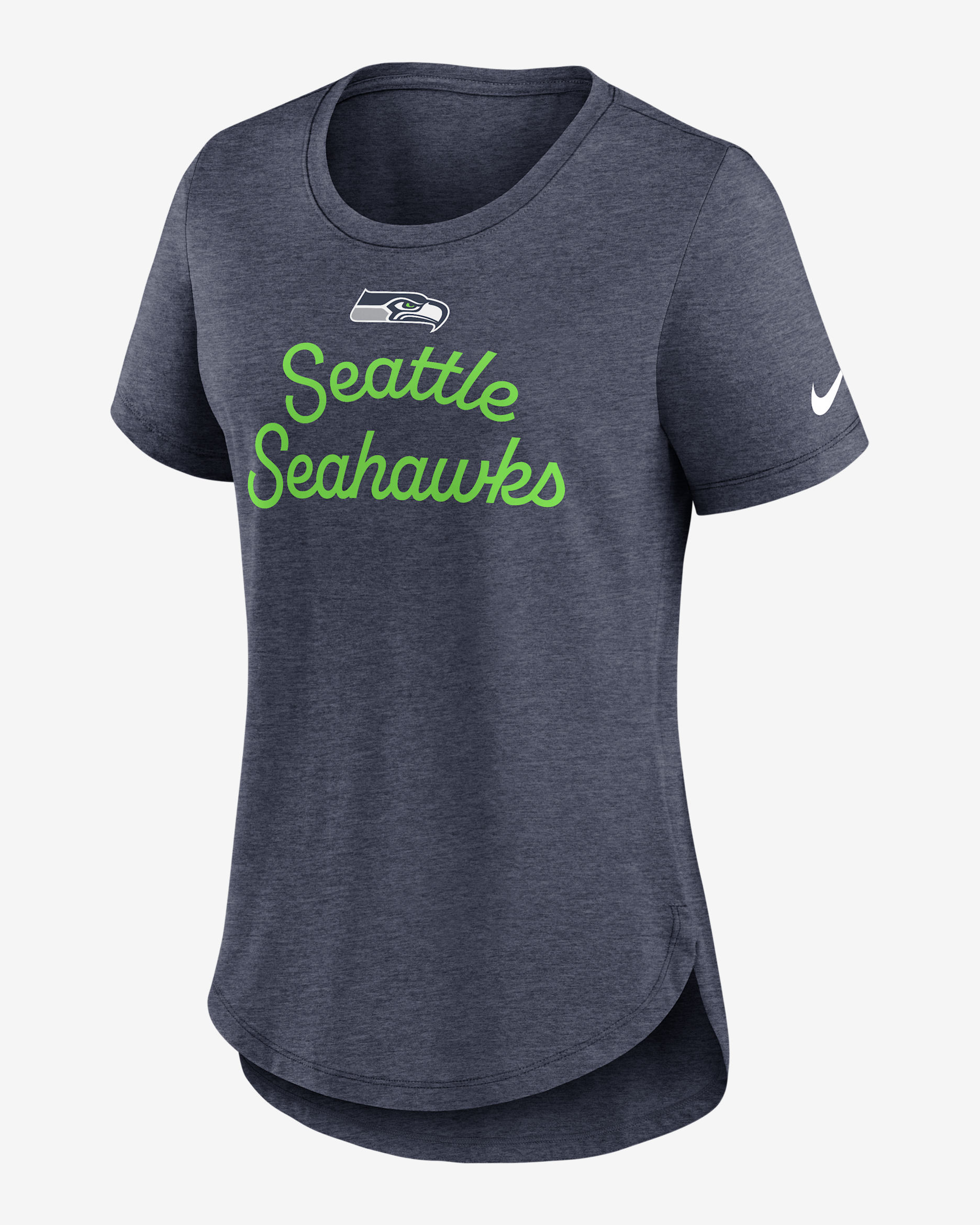 Seattle Seahawks Script Women's Nike NFL T-Shirt - College Navy