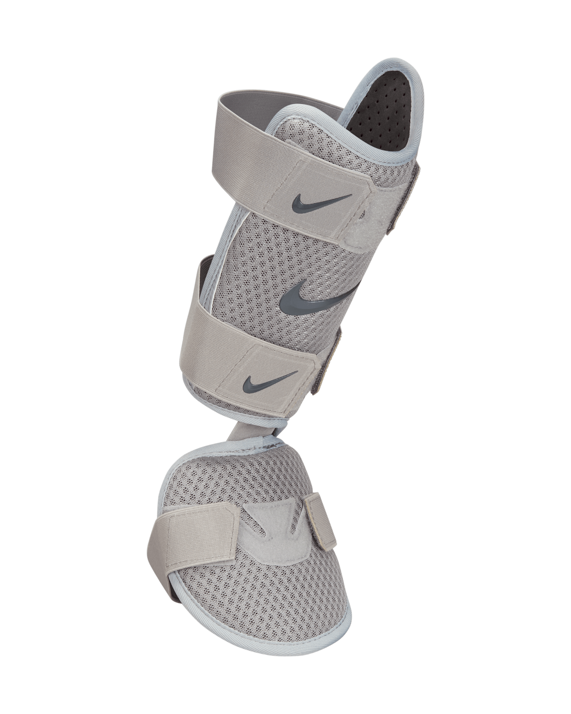 Protección de pierna para bateador de béisbol Nike Diamond (bateador zurdo) - Gris lobo
