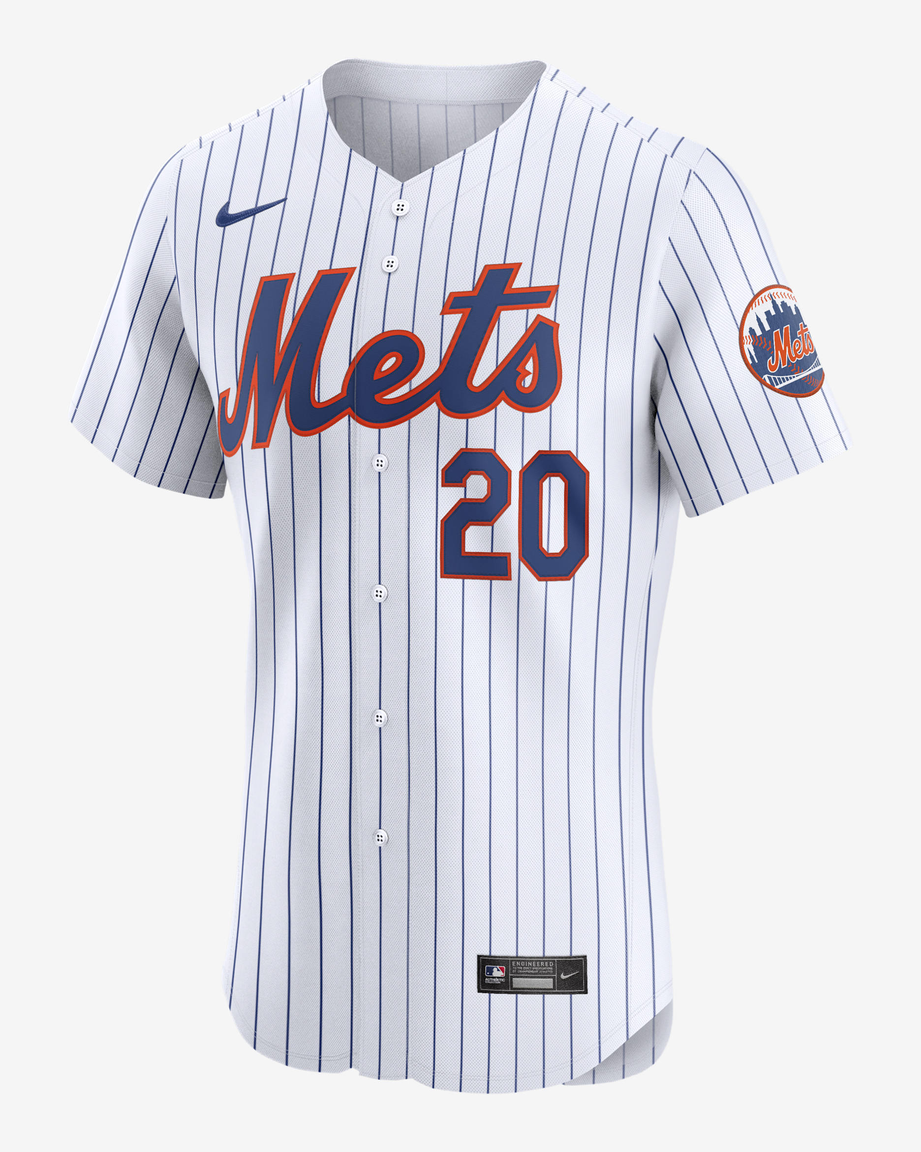 Jersey Nike Dri-FIT ADV de la MLB Elite para hombre Pete Alonso New York Mets - Blanco