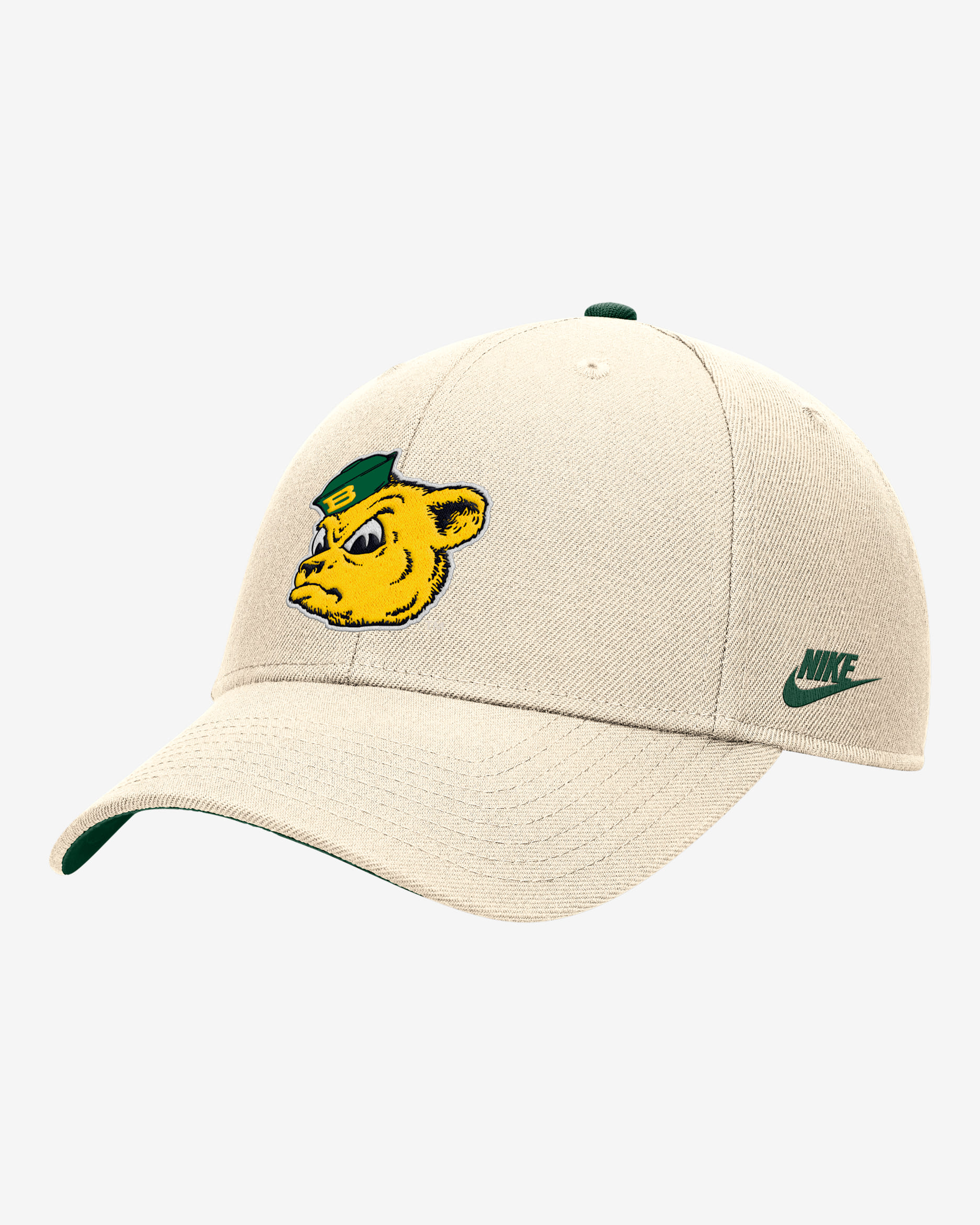 Baylor Rise Men's Nike College Adjustable Cap - Natural
