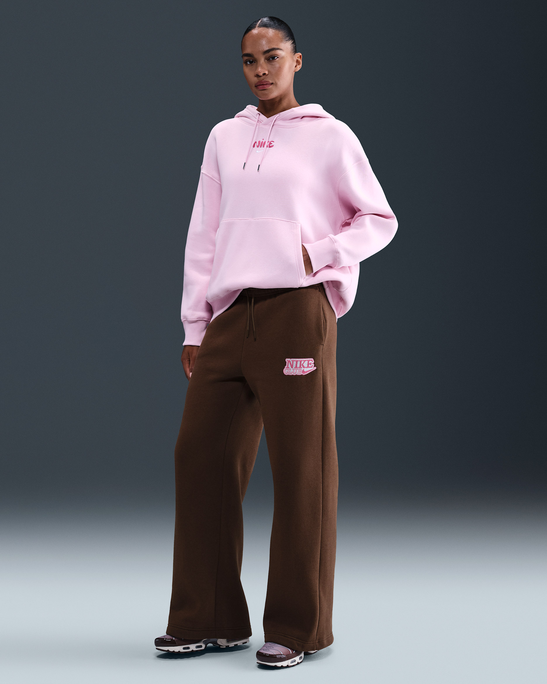 Nike Sportswear Women's High-Waisted Wide-Leg Trousers - Fauna Brown
