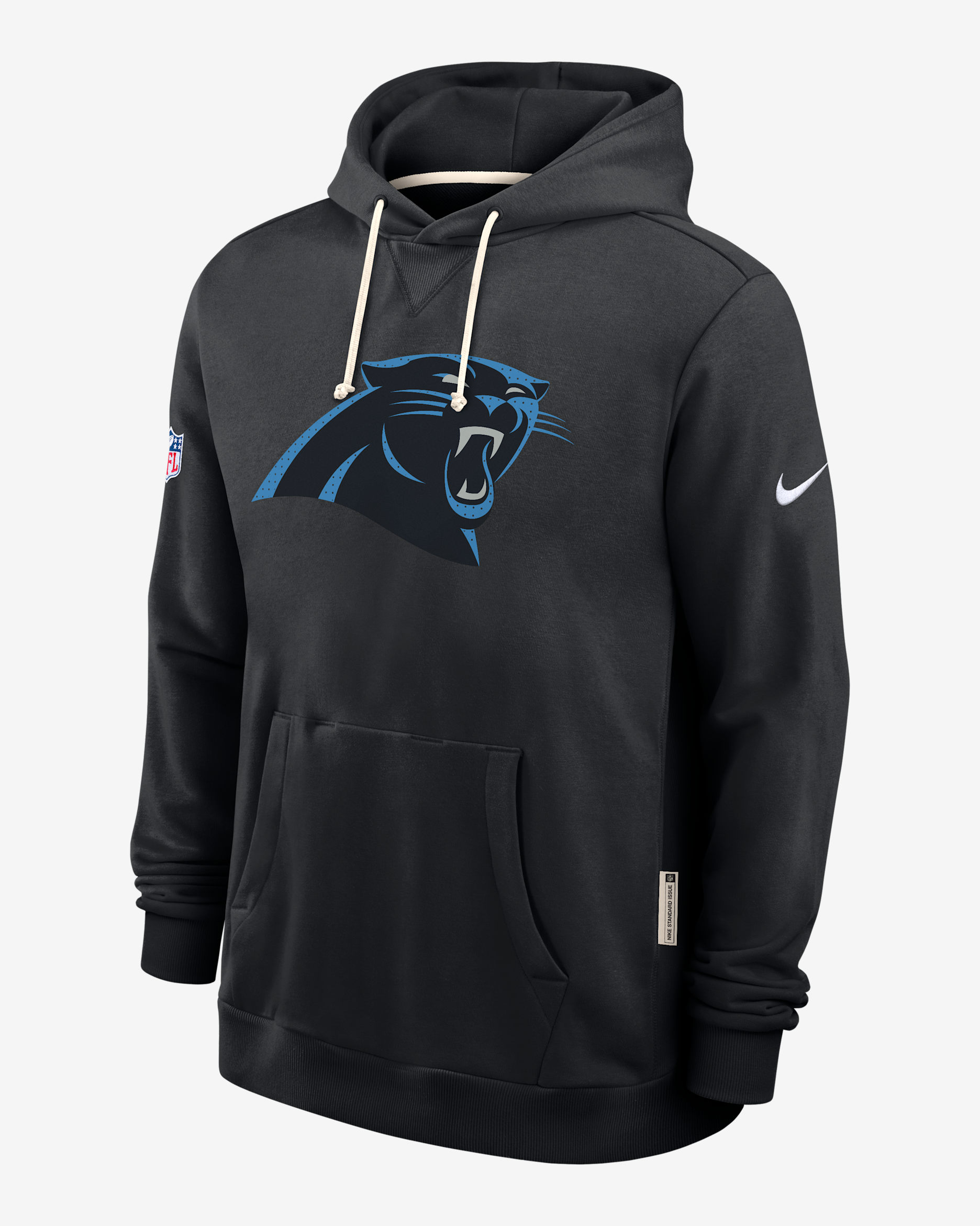 Sudadera con gorro sin cierre Nike Dri-FIT de la NFL para hombre Carolina Panthers Initial Home Sideline - Negro