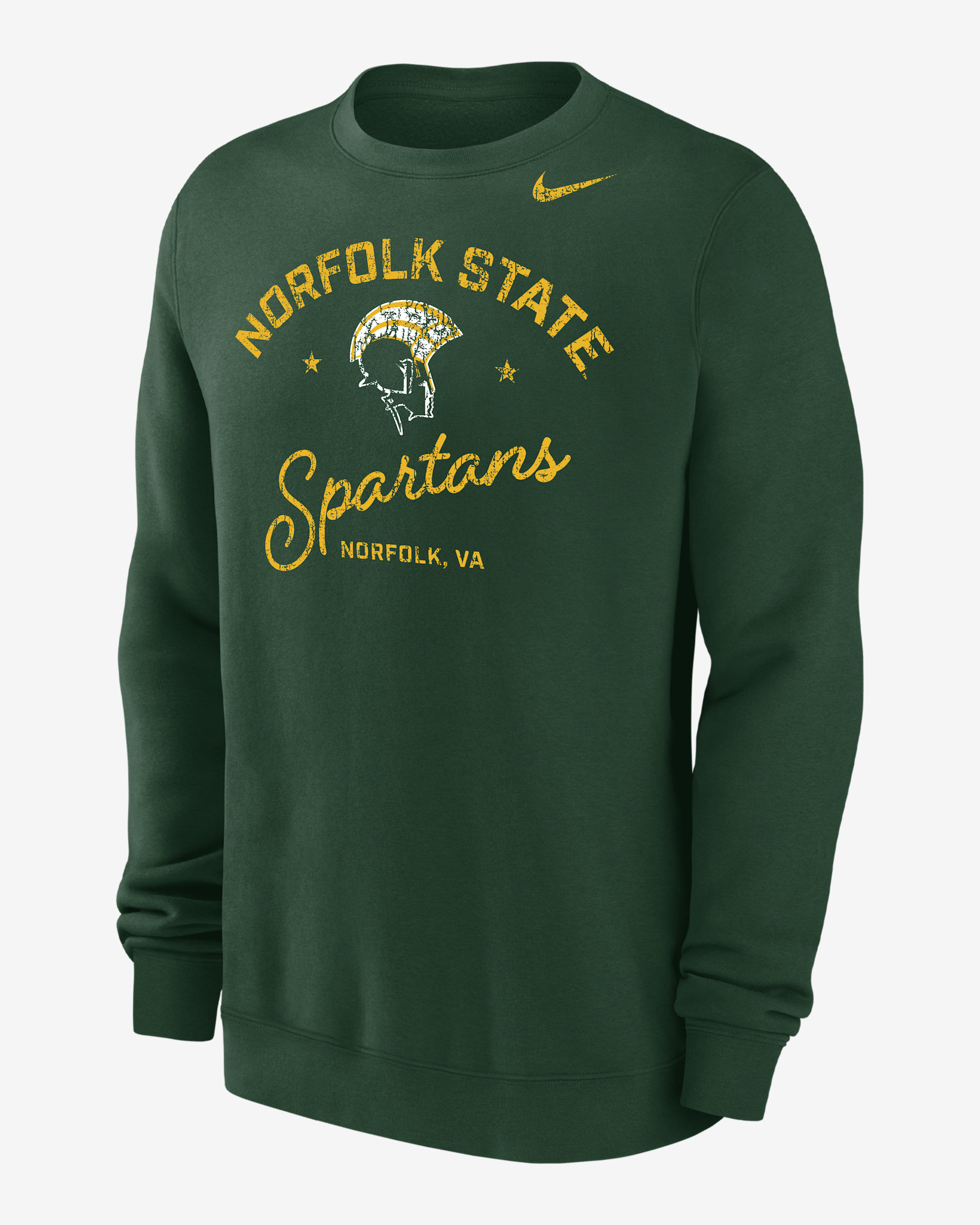 Nike Club Fleece College (Norfolk State University) Men’s Crew-Neck Sweatshirt - Gorge Green