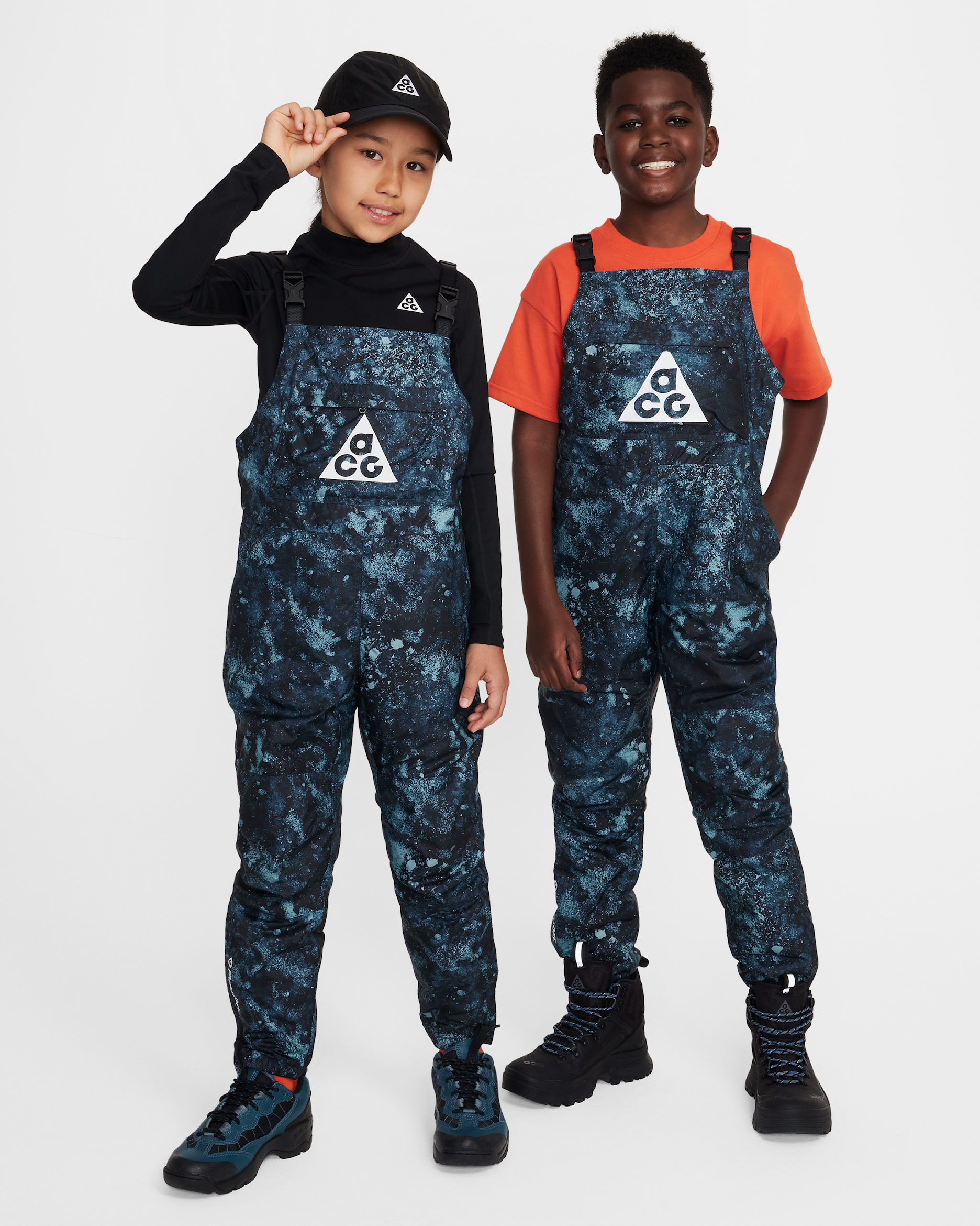 Ogrodniczki dla dużych dzieci Therma-FIT ADV Nike ACG „Rope de Dope” - Denim Turquoise/Armory Navy/Czerń