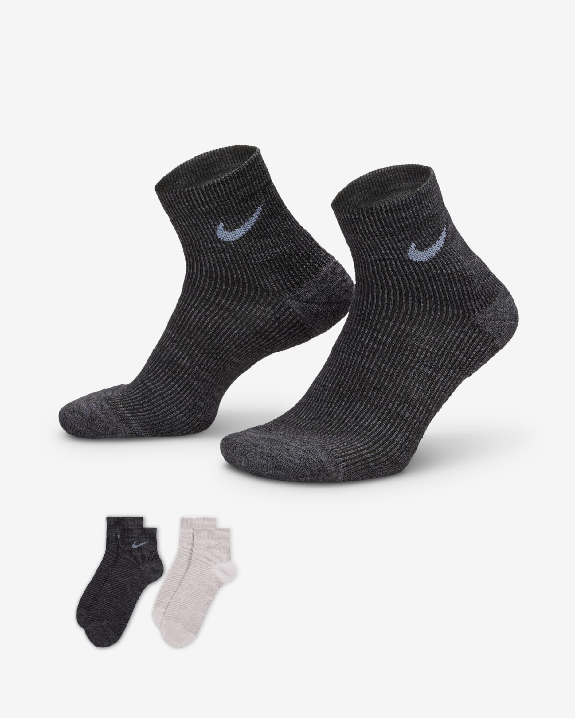 Nike Everyday Cushioned Ankle Socks (2 Pair) - Multi-Color