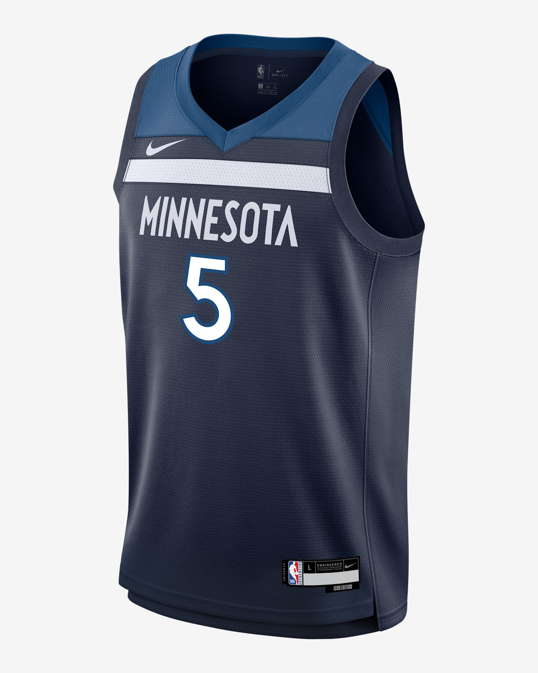 Jersey Nike de la NBA Swingman para niños talla grande Anthony Edwards Minnesota Timberwolves 2024/25 Icon Edition - Azul marino universitario