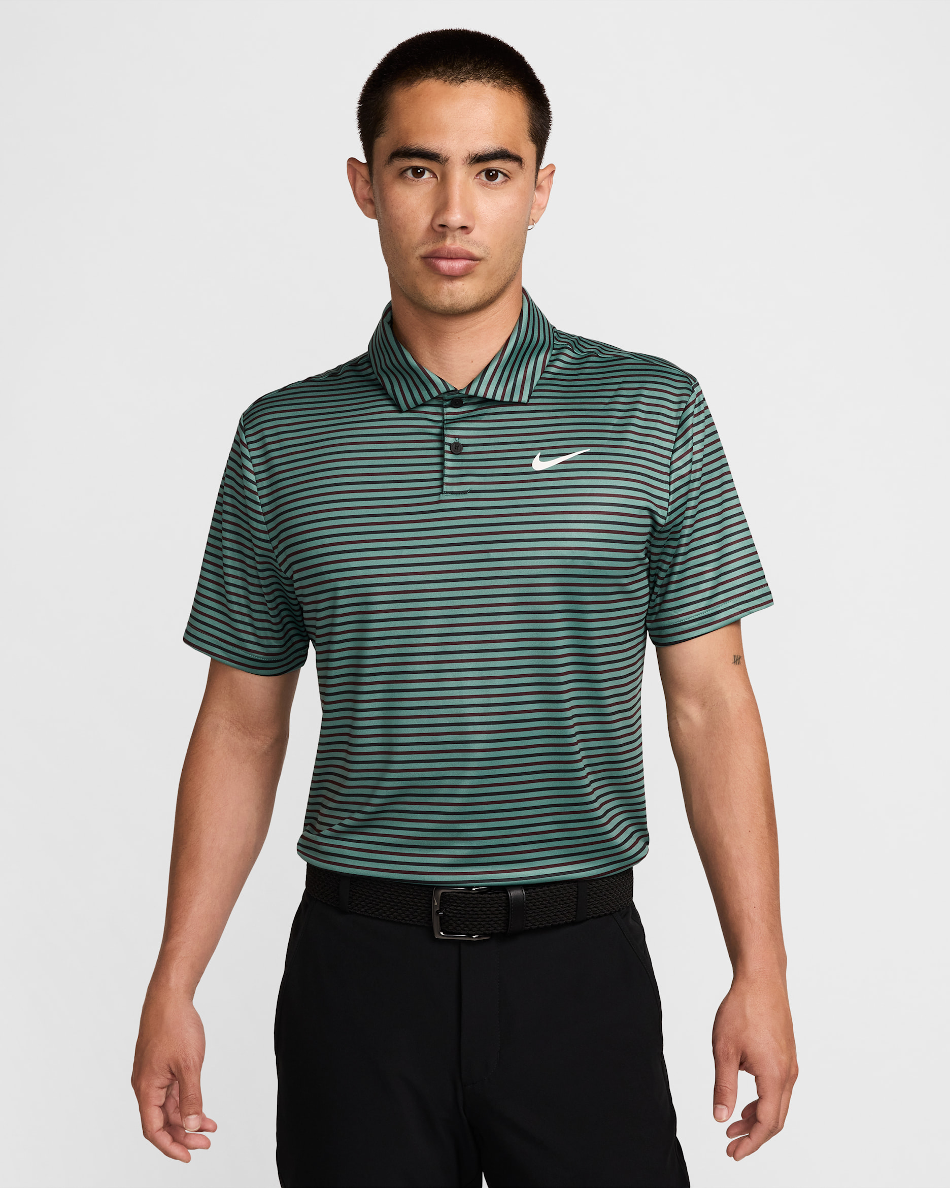 Nike Tour Men's Dri-FIT Striped Golf Polo - Bicoastal/White