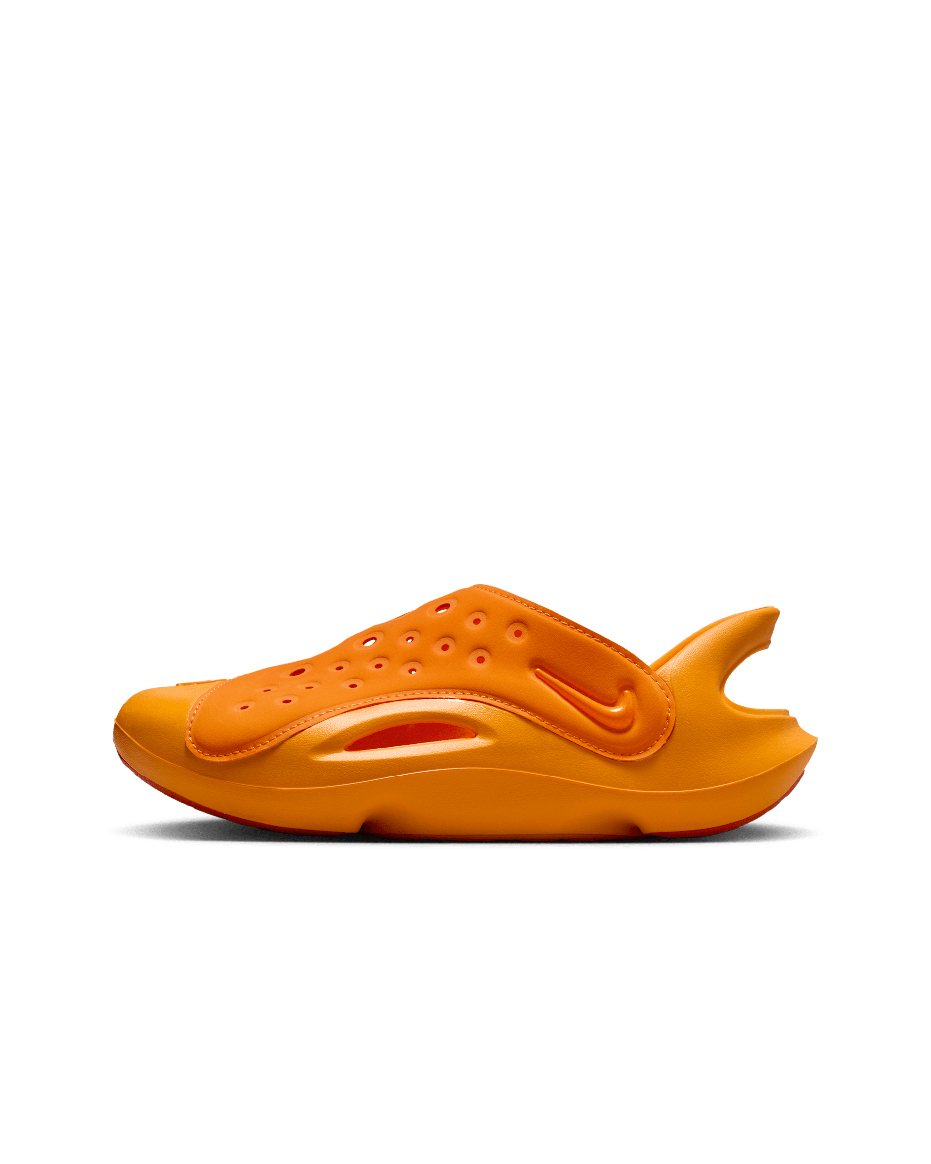 Nike Aqua Swoosh Big Kids' Sandals - Orange Peel/Picante Red/Orange Peel