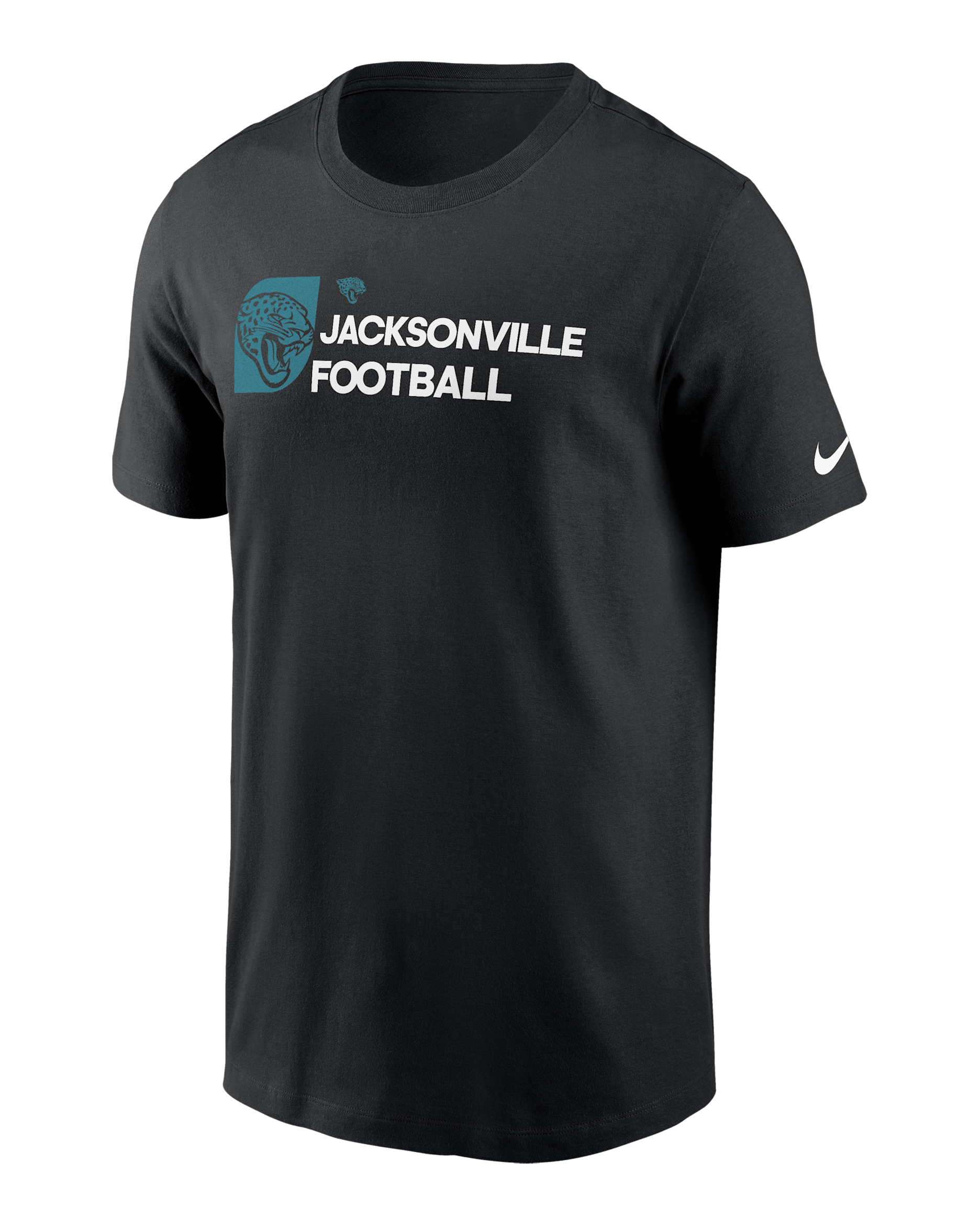Jacksonville Jaguars Team Outline Essential T-Shirt Men's Nike NFL T-Shirt - Black