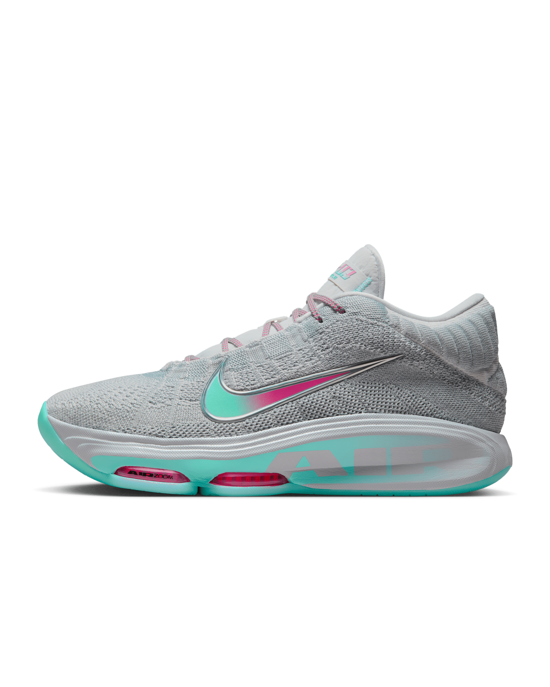 Tenis de básquetbol Nike G.T. Hustle 3 - Gris lobo/Hiperrosa/Tinte platino/Turquesa desteñido