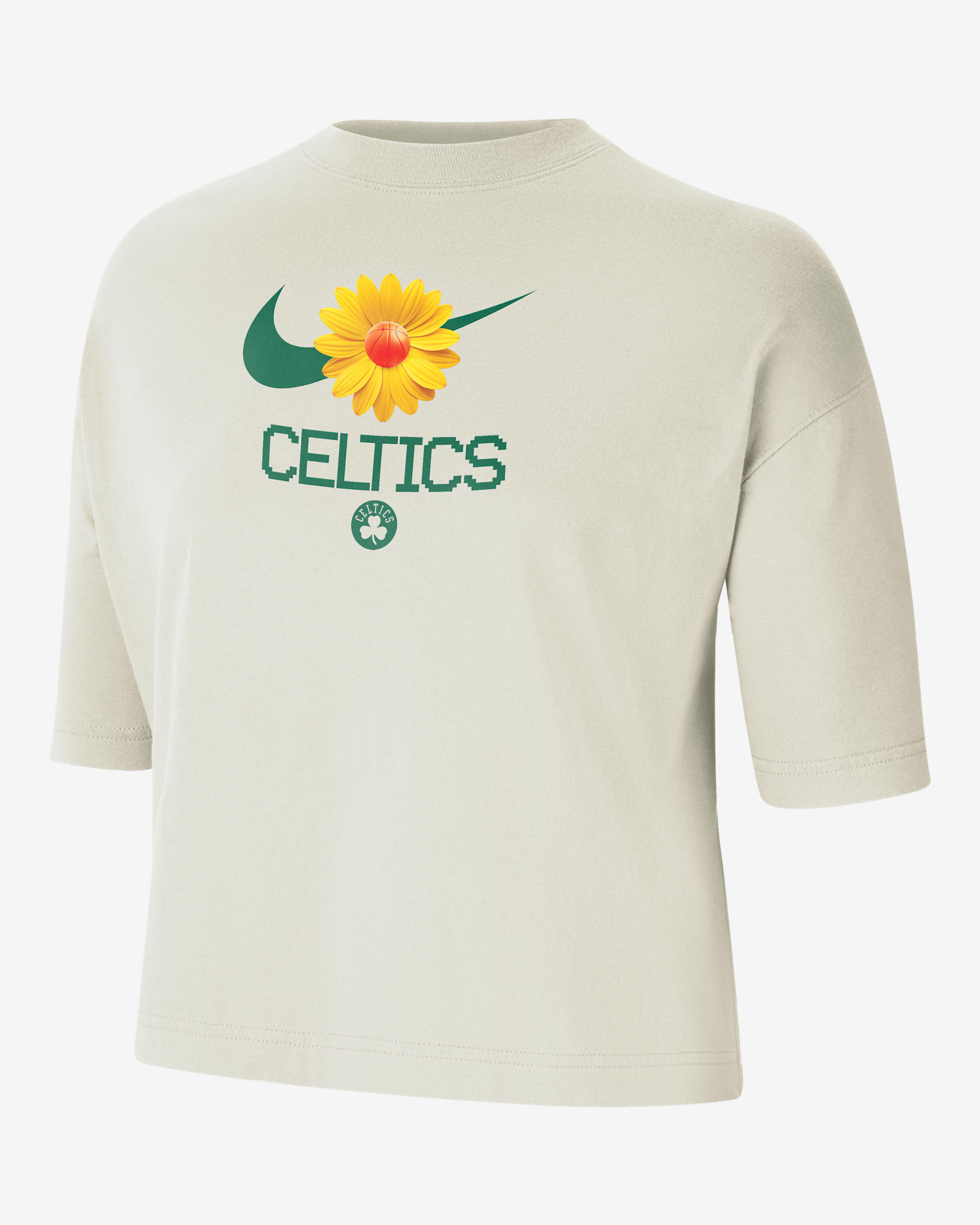 Boston Celtics Courtside Women's Nike NBA Boxy T-Shirt - Pure