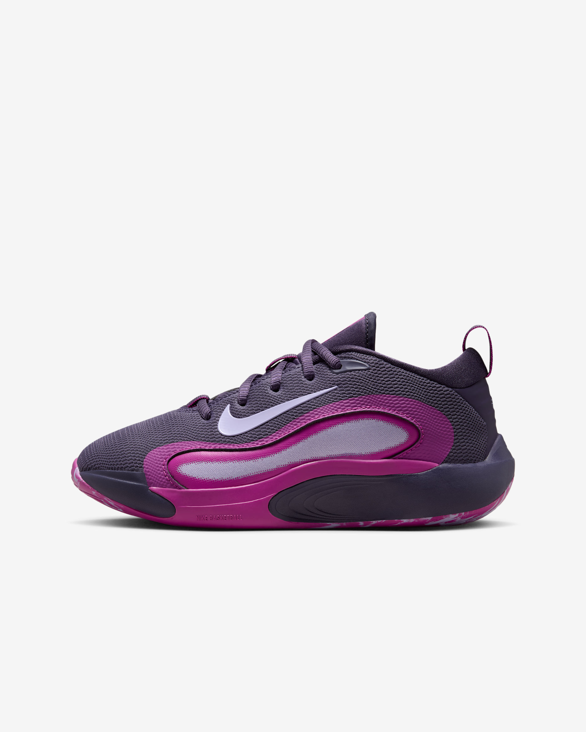 Nike IsoFly Big Kids' Basketball Shoes - Dark Raisin/Hot Fuchsia/Hydrangeas