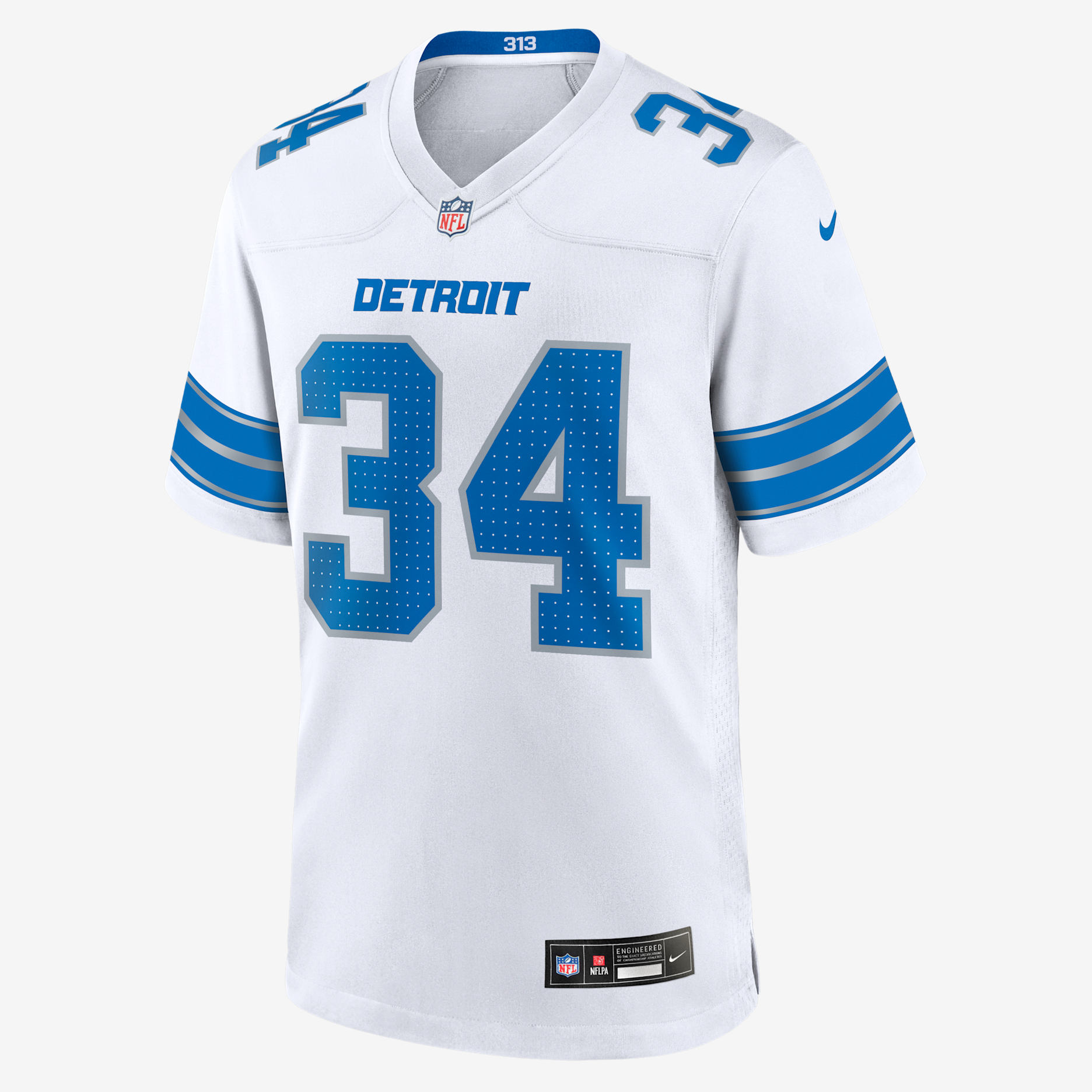 Alex Anzalone Detroit Lions Men's Nike NFL Game Football Jersey - White