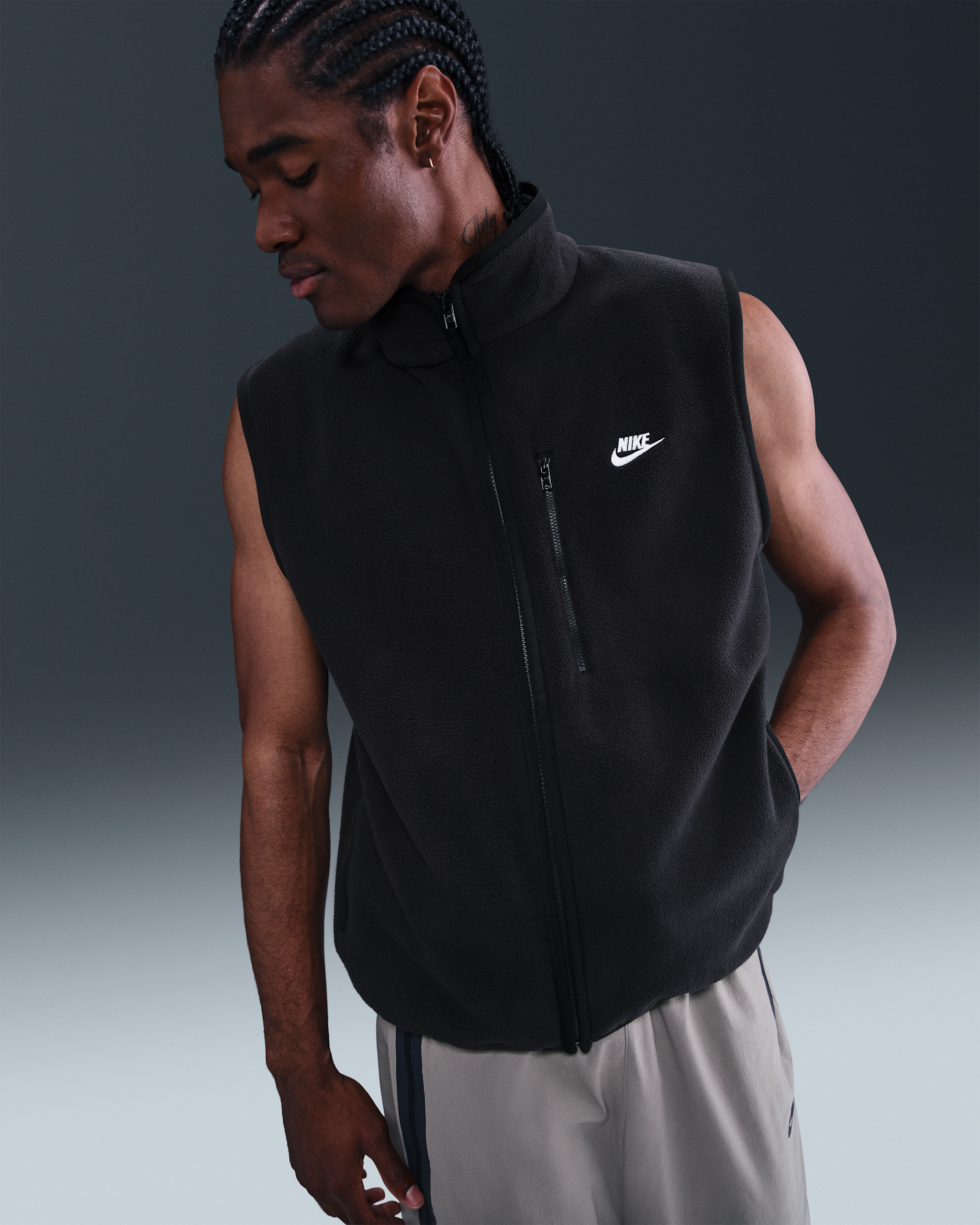 Nike Sportswear Club Men's Winterized Vest - Black/White