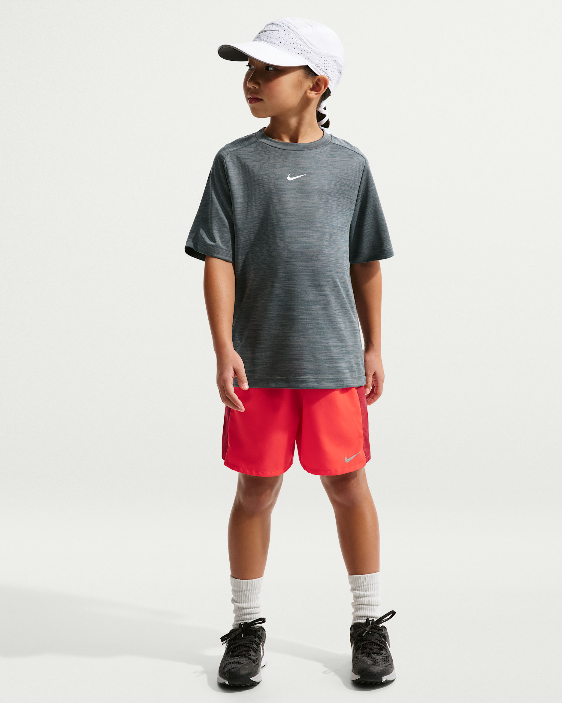 Shorts da training Dri-FIT Nike Miler – Ragazzo/a - Light Crimson/Team Crimson