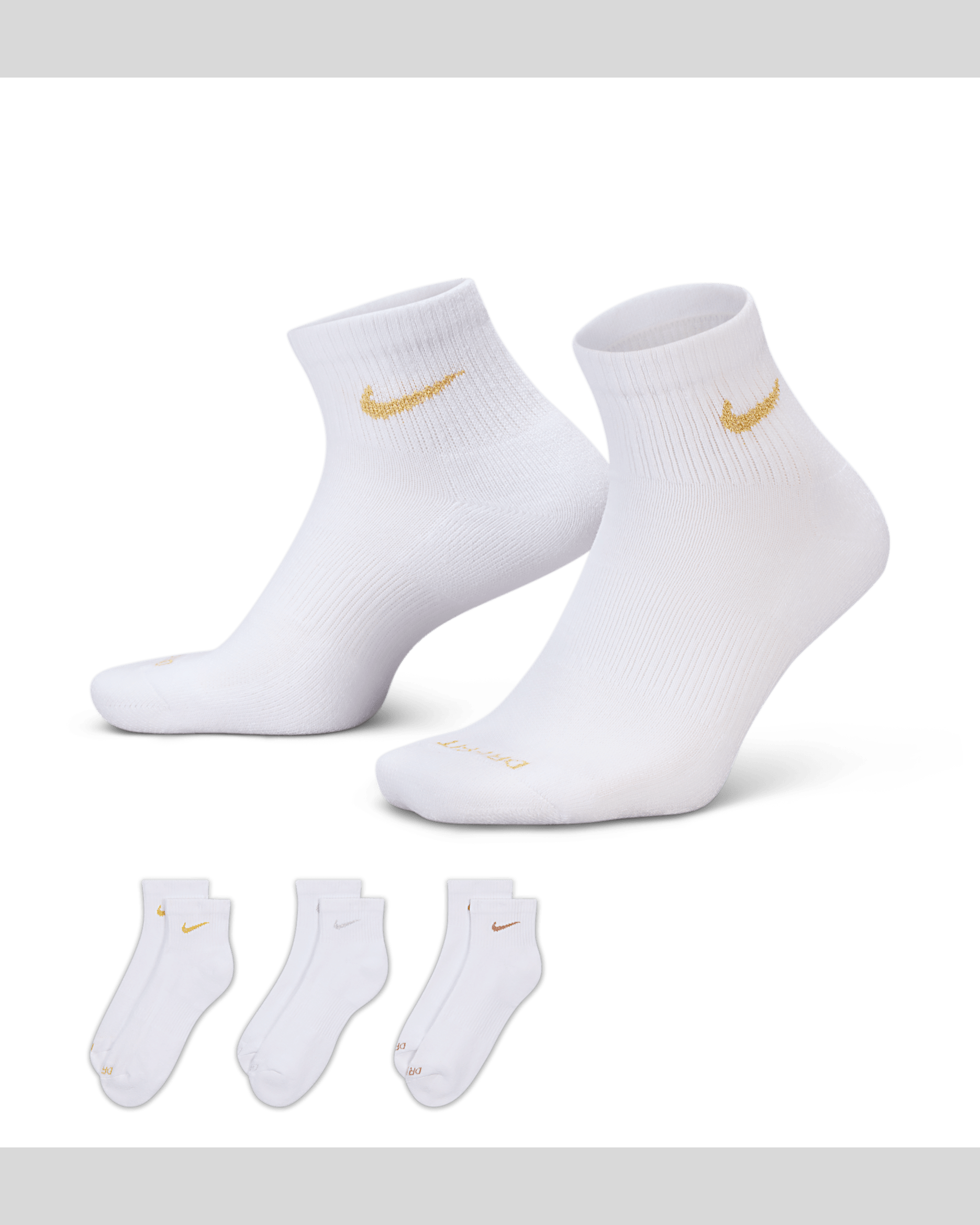 Nike Everyday Plus Cushioned Training Ankle Socks (3 Pairs) - Multi-Colour