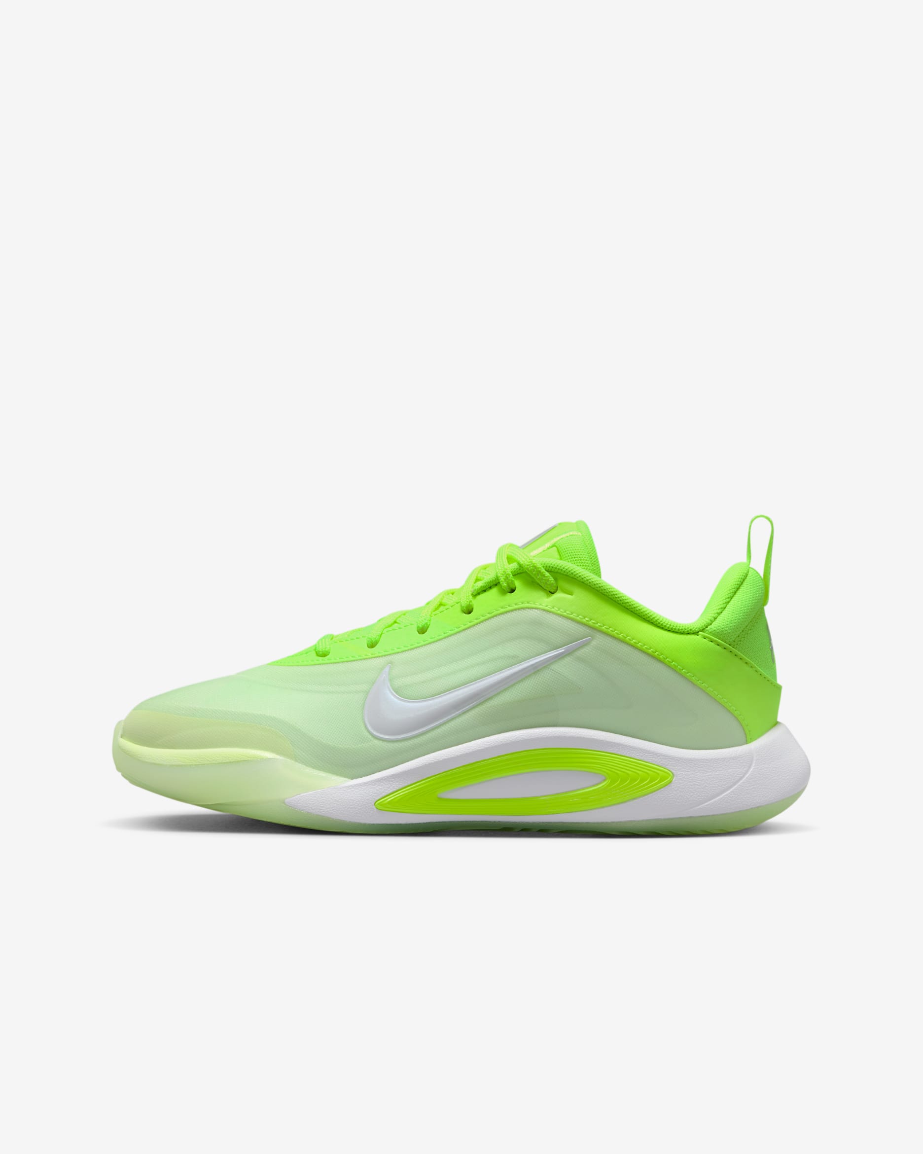 A'One "Lem and Lime" Big Kids' Basketball Shoes - Volt/Barely Volt/White