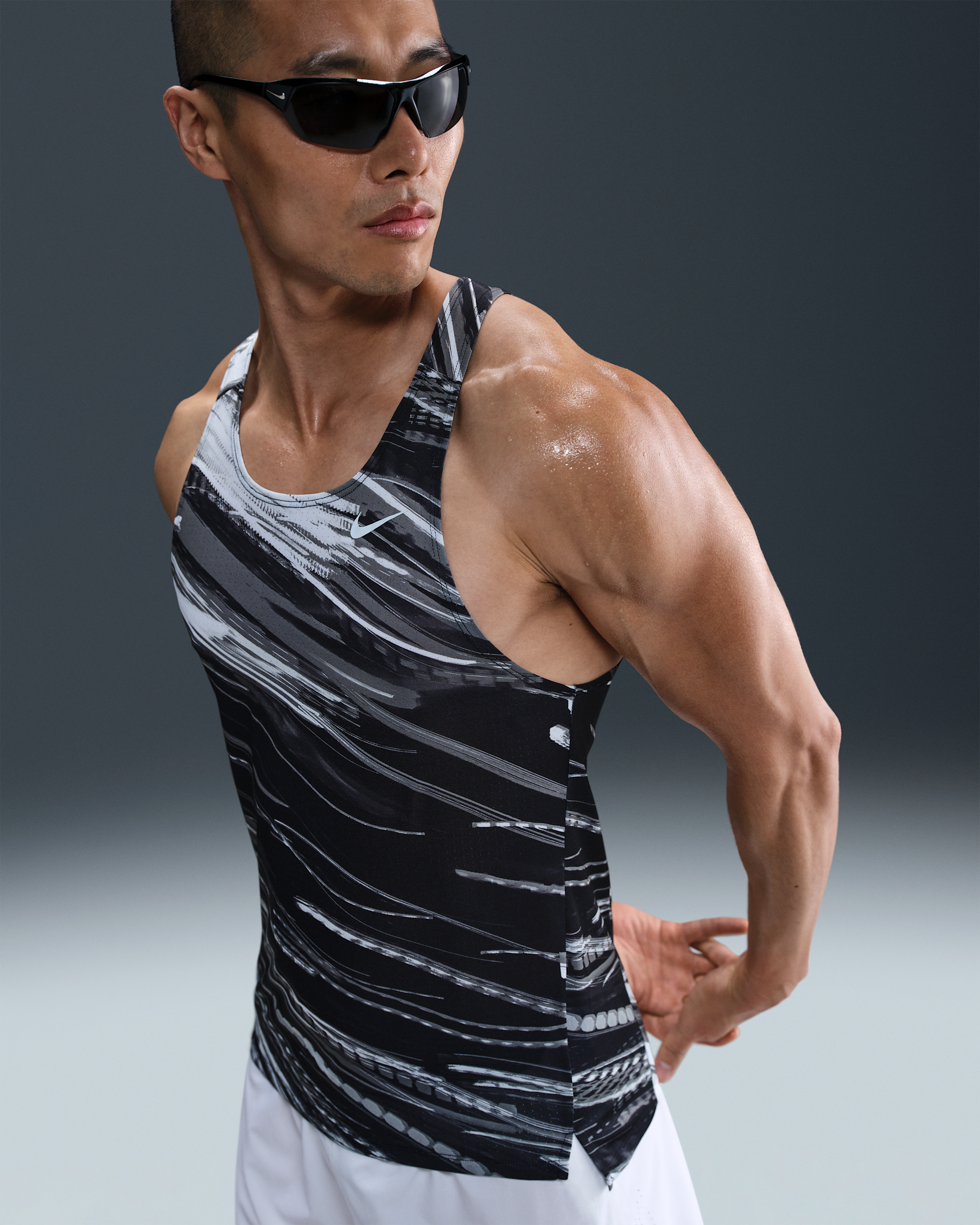 Nike Fast 男款 Dri-FIT 跑步無袖上衣 - Photon Dust