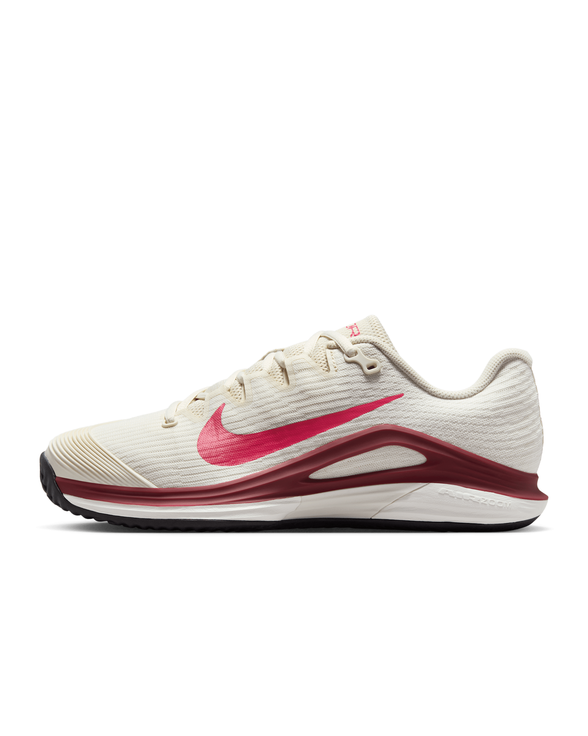 Nike Vapor 12 Women's Clay Court Tennis Shoes - Pale Ivory/Sail/Team Red/Rush Pink