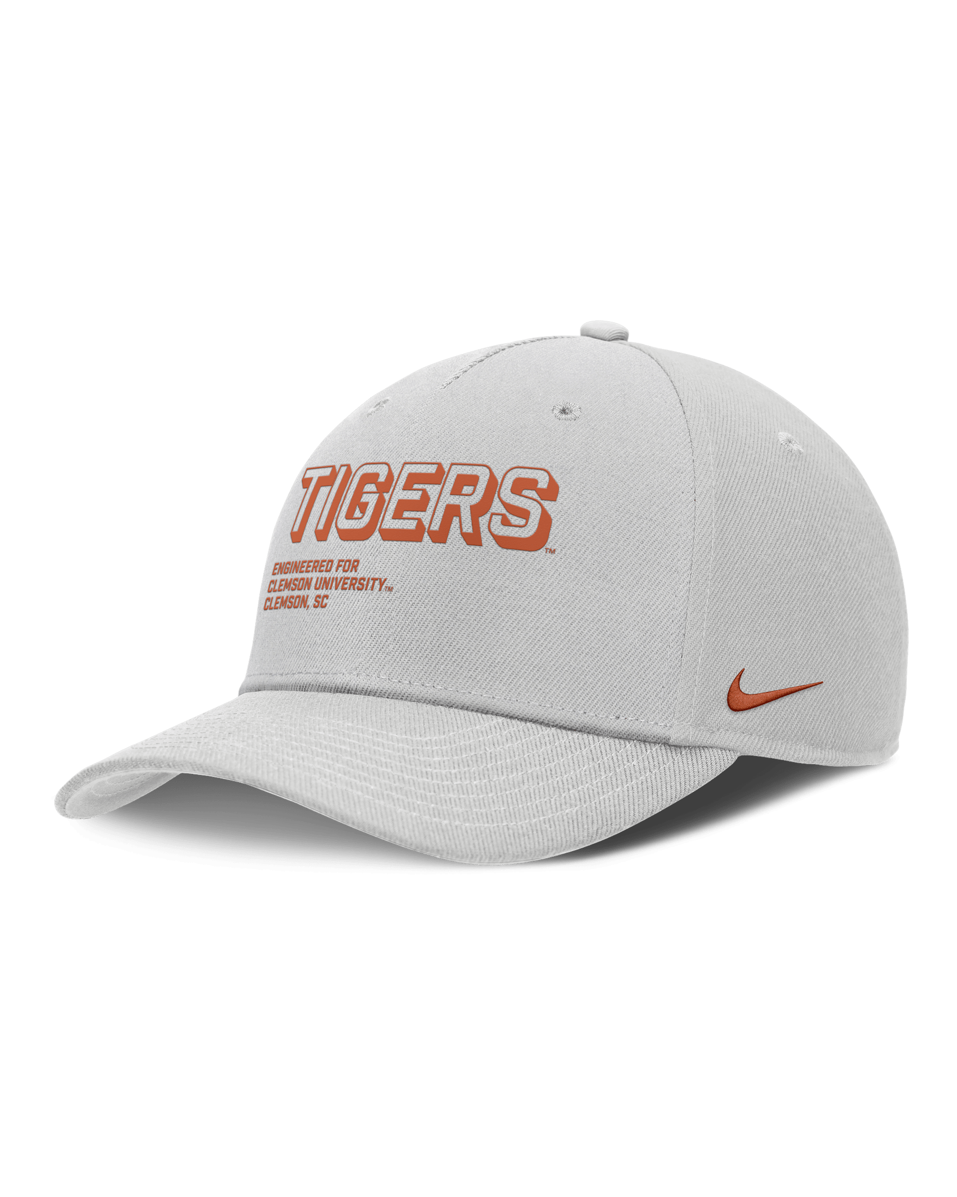 Clemson On-Field Primetime Rise Men's Nike College Adjustable Hat - Grey