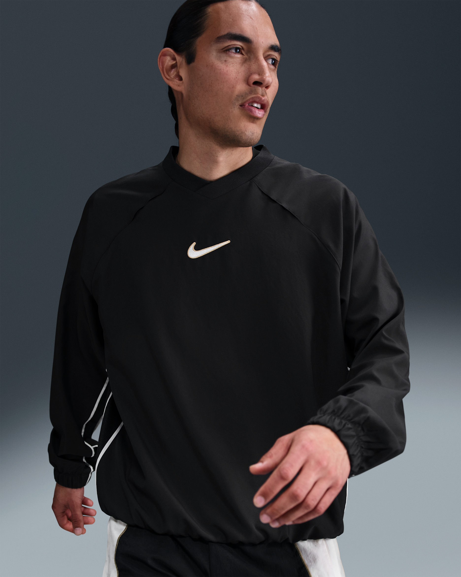 Nike Academy+ Men's Dri-FIT Soccer Shell Top - Black/Black/Pale Ivory/Pale Ivory