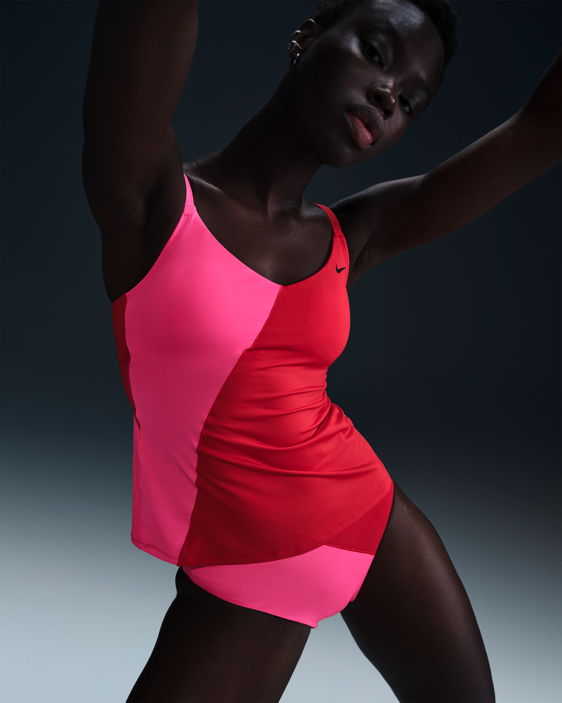 Nike Swim Women's V-Neck Tankini - University Red