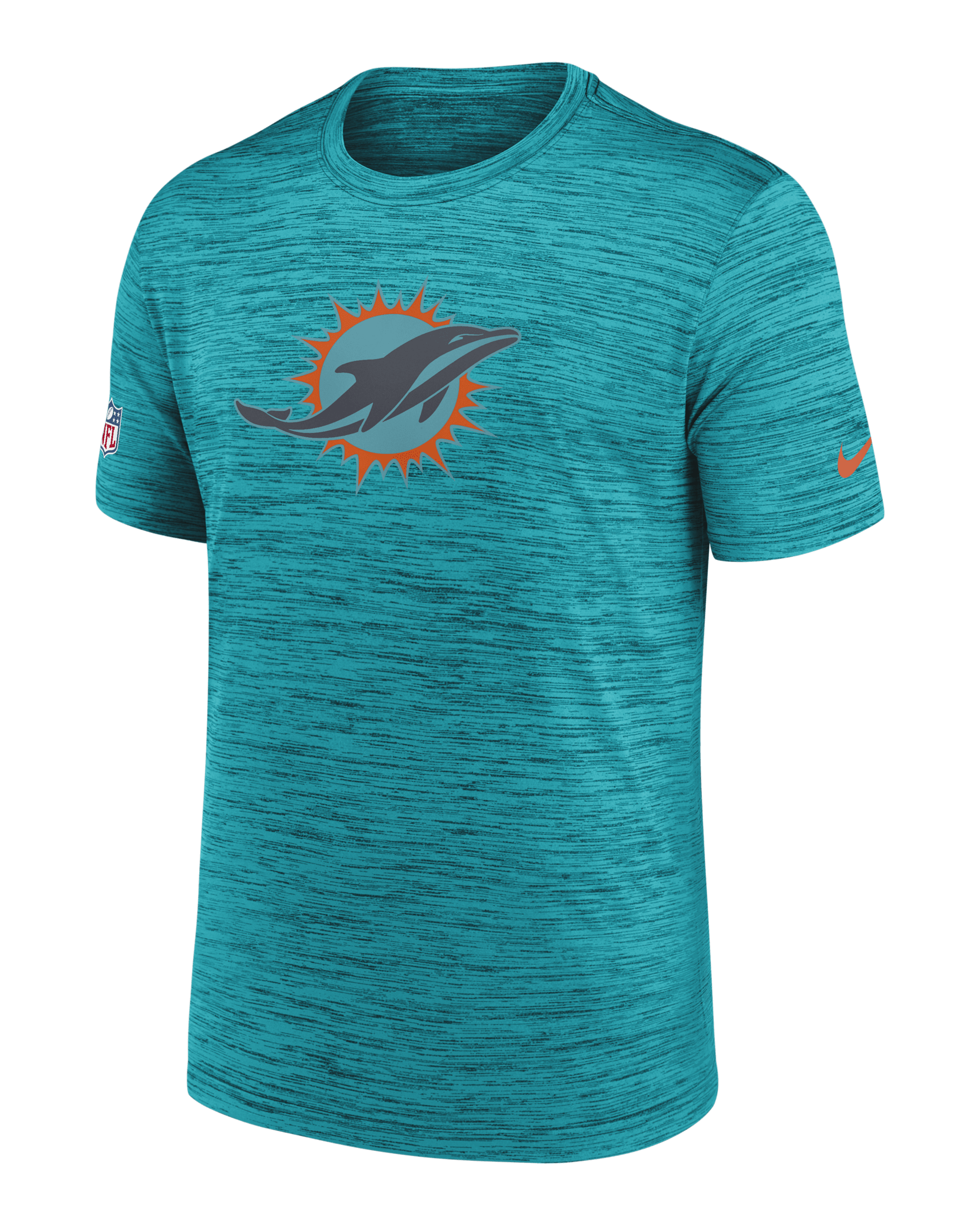 Miami Dolphins Rivalries Collection Sideline Velocity Men's Nike Dri-FIT NFL T-Shirt - Aqua