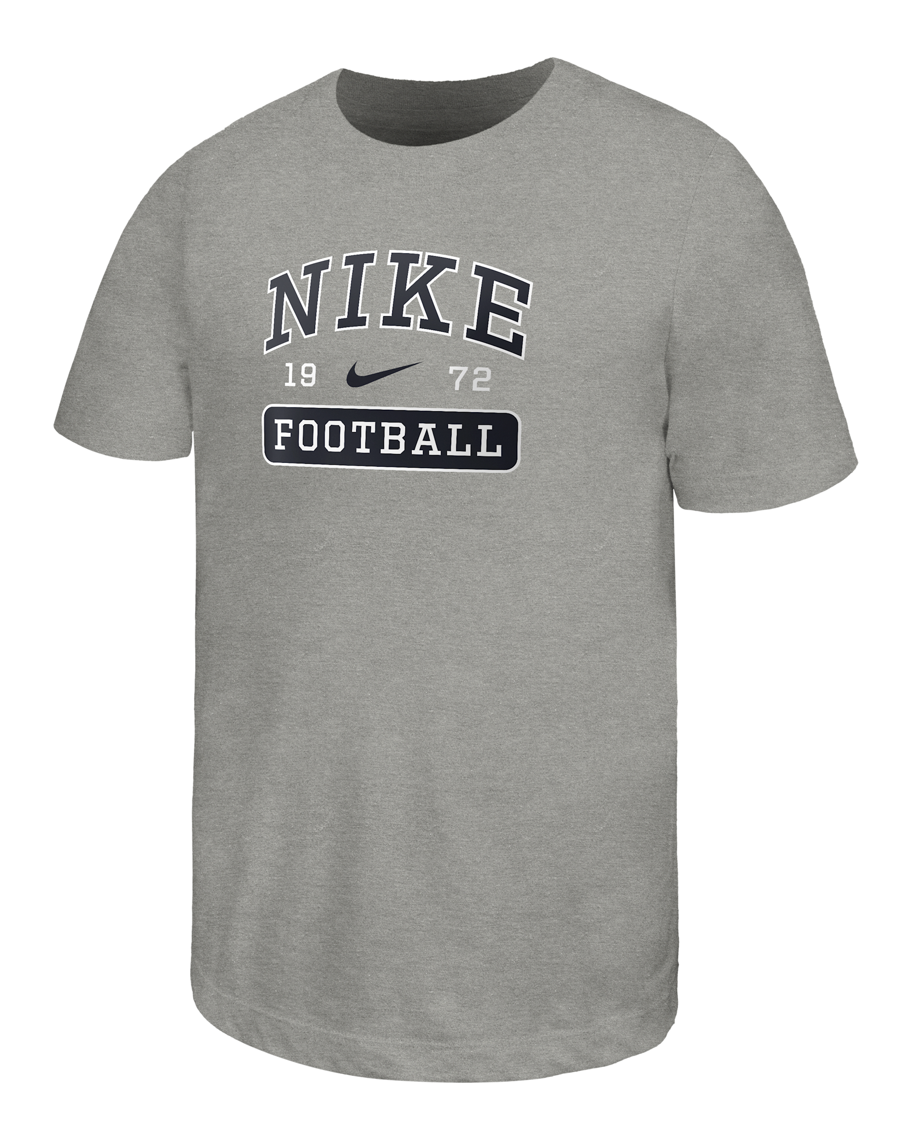 Nike Swoosh Big Kids' Football T-Shirt - Dark Grey Heather