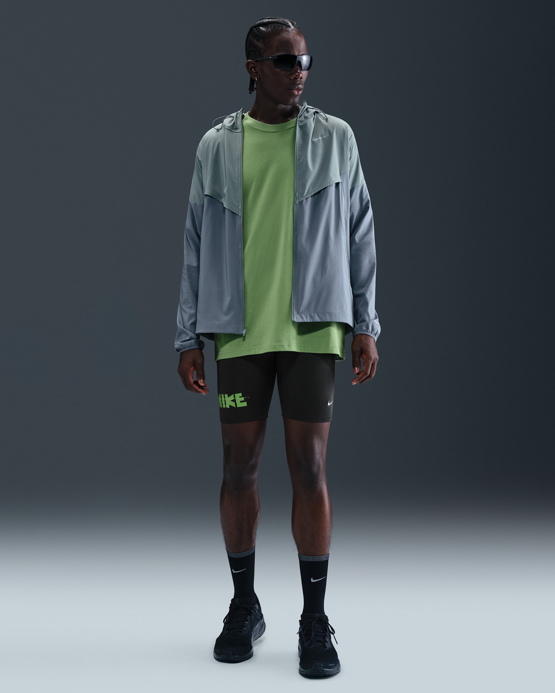 Nike Fast Dri-FIT Yarım Boy Erkek Koşu Taytı - Seaweed