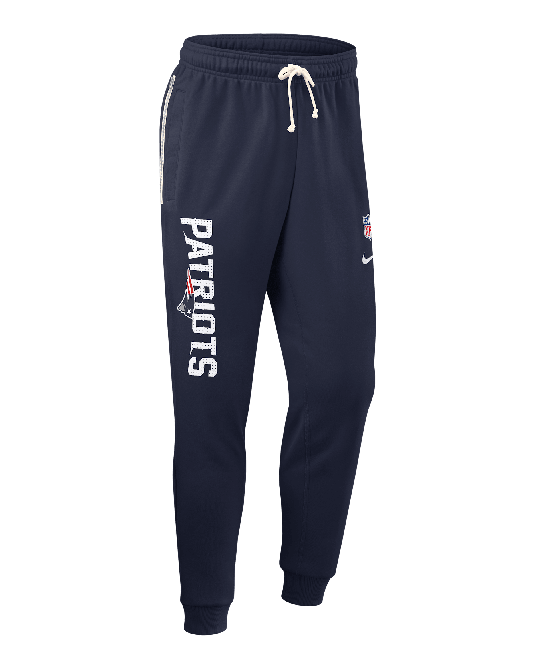 Pants Nike Dri-FIT de la NFL de pierna entallada para hombre New England Patriots Ground Game Sideline - Azul marino