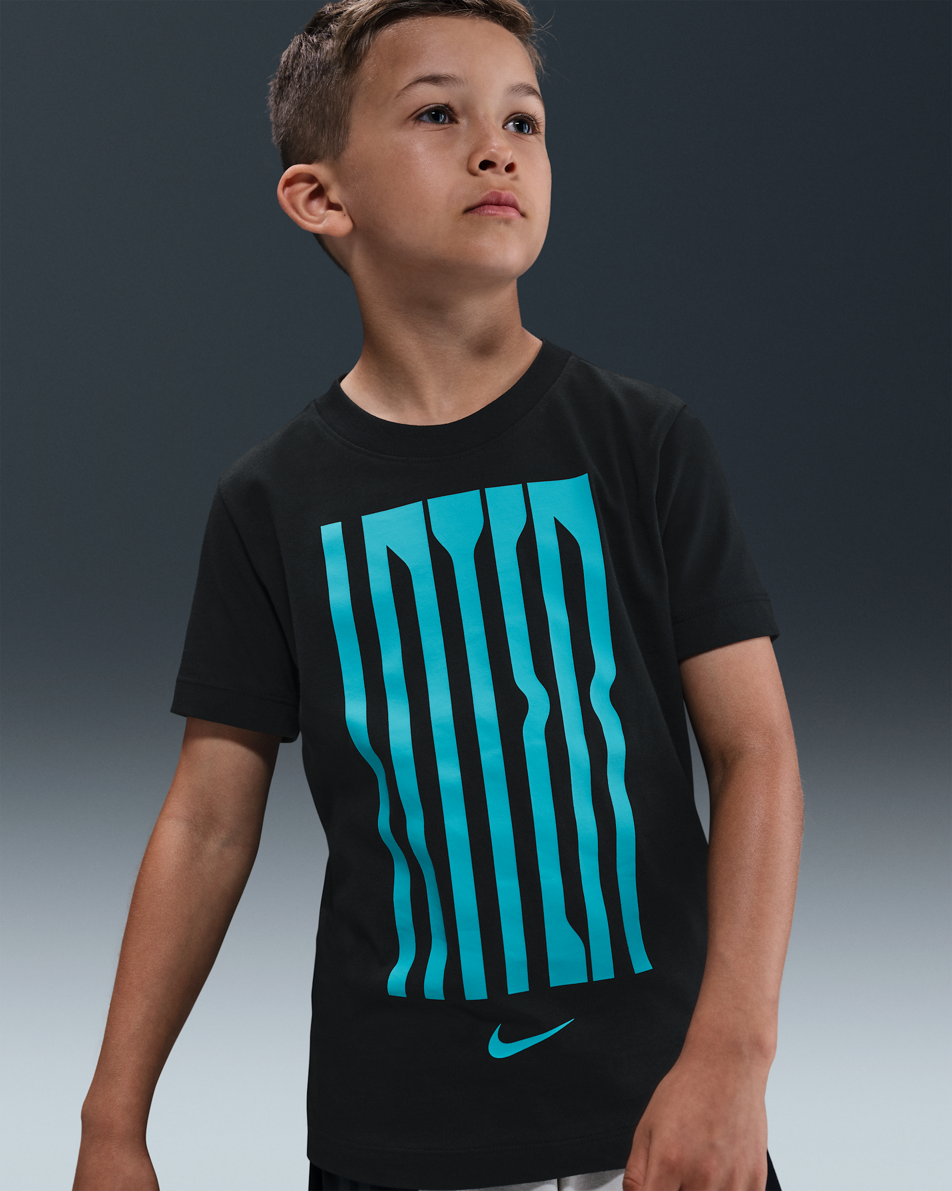 Inter Milan Older Kids' Nike Football T-Shirt - Black