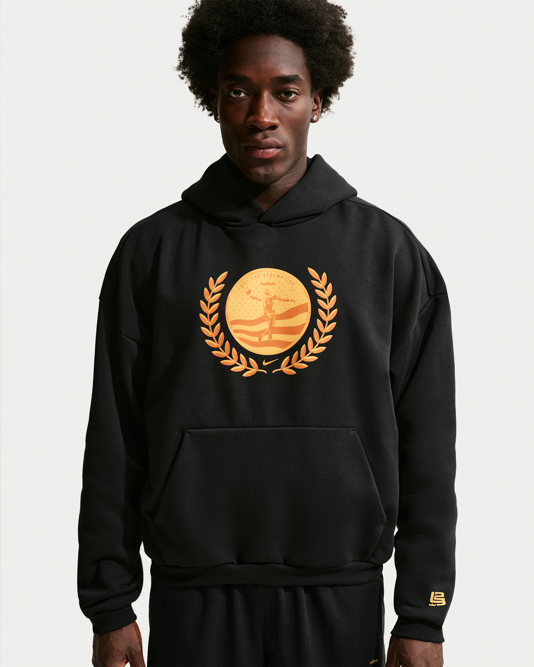 LeBron "Out For Redemption" Men's Therma-FIT Brushed Basketball Pullover Hoodie - Black