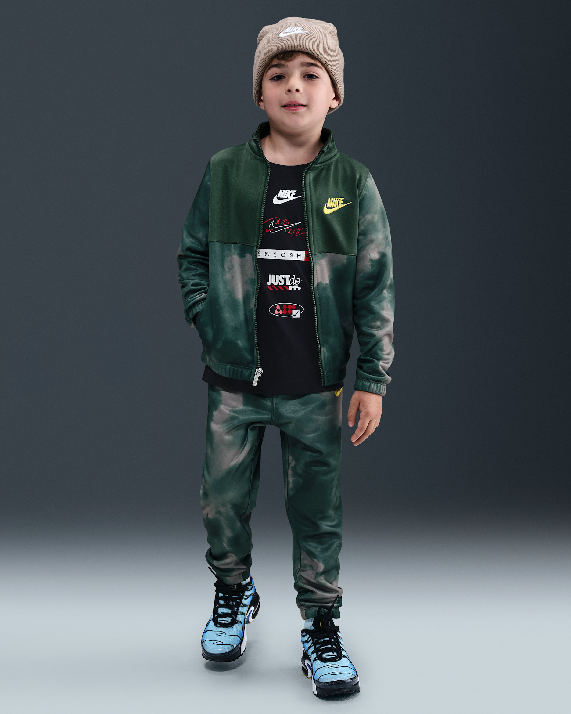 Nike Sportswear Dri-FIT Little Kids' Futura Storm Printed 2-Piece Propus Set - Fir