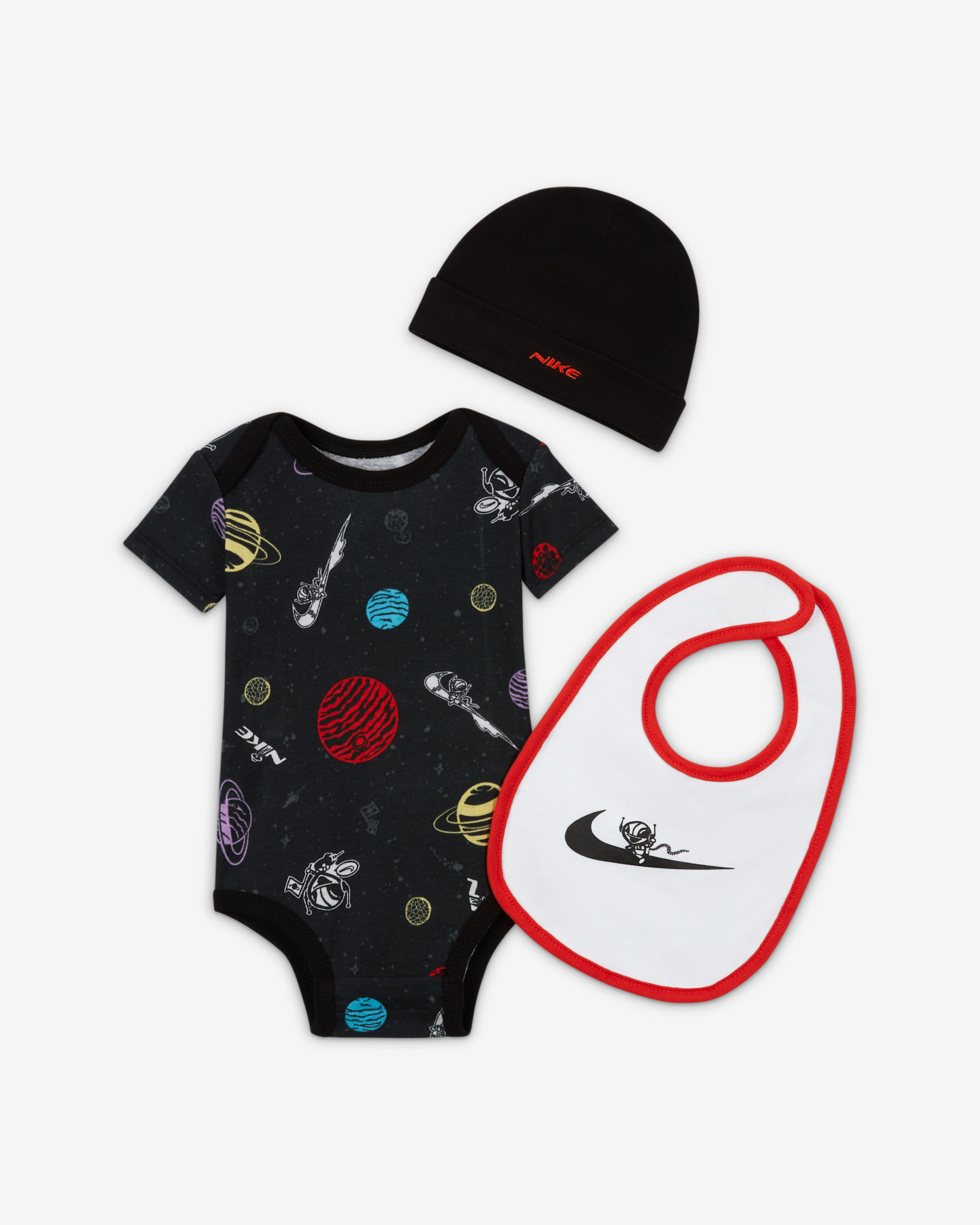 Nike "Reach for the Stars" 3-Piece Bodysuit Set Body-Set für Babys - Schwarz