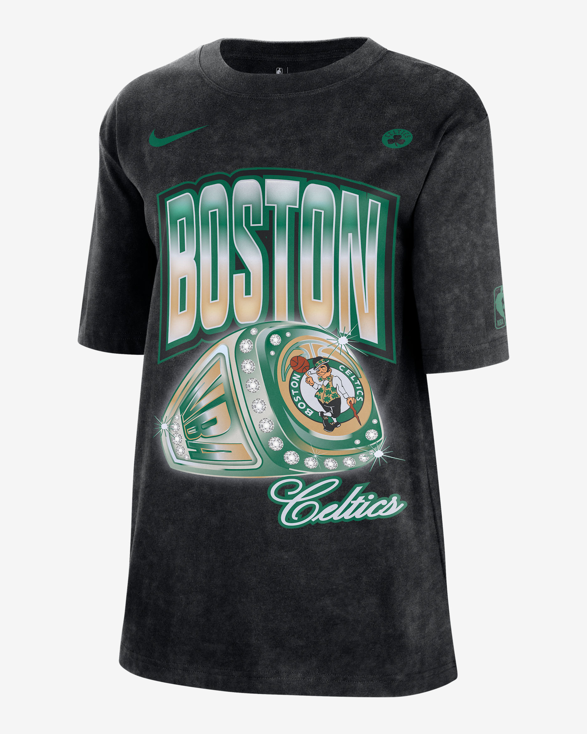 Boston Celtics Courtside Women's Nike NBA T-Shirt - Black