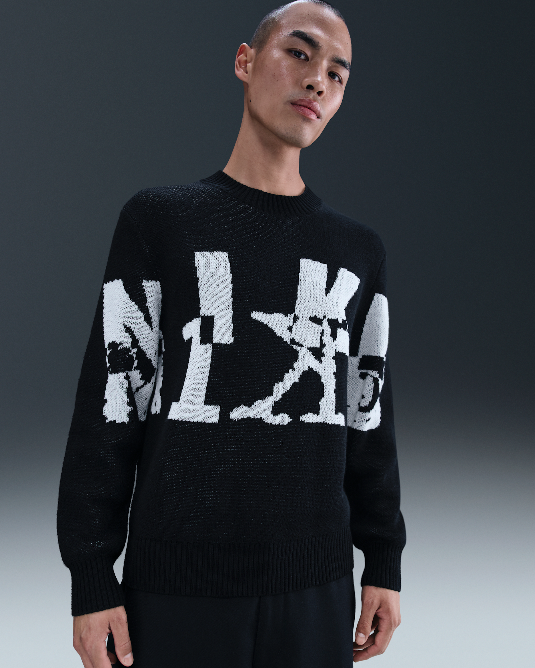 Nike Sportswear Men's Knit Crew-Neck Jumper - Black