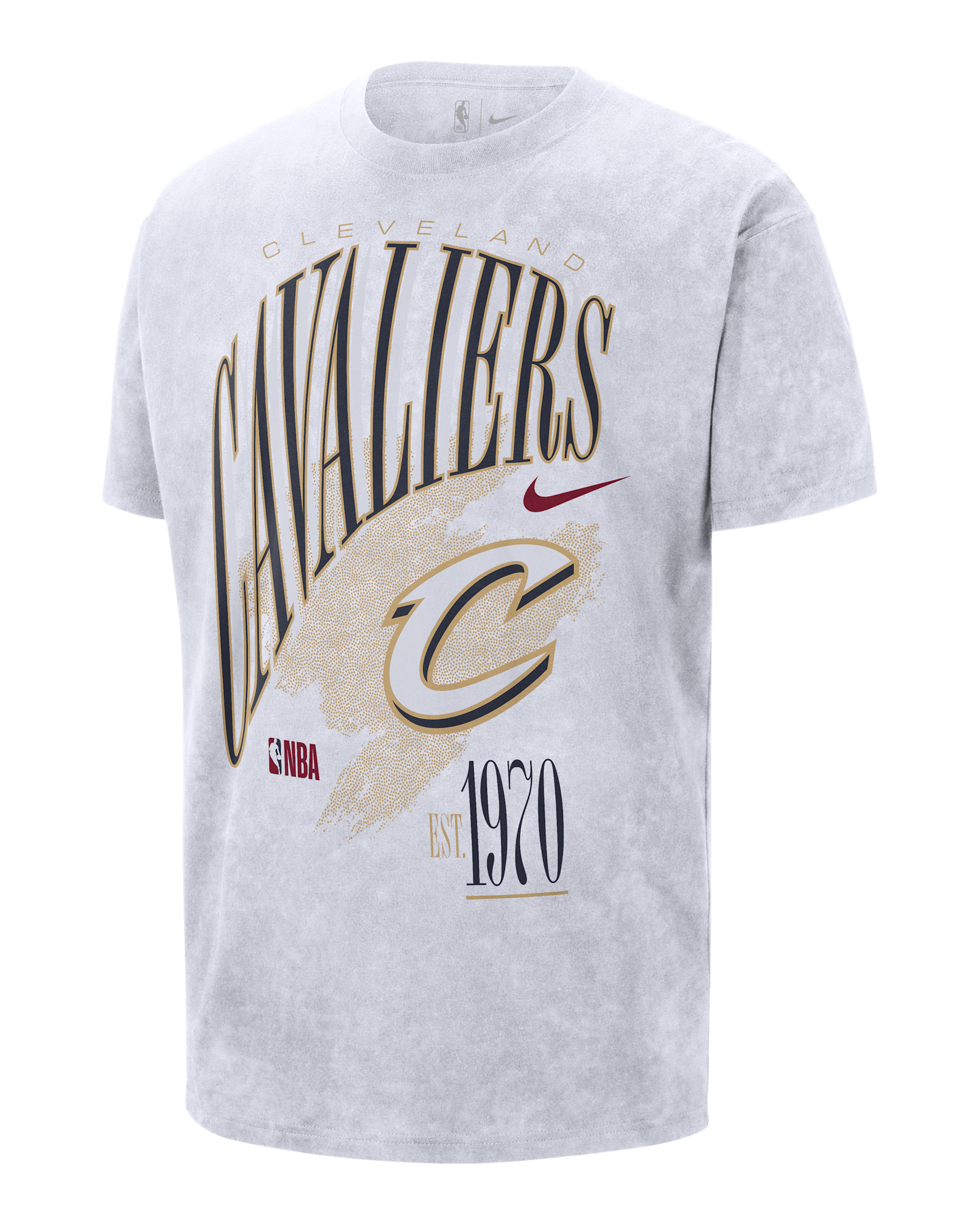 Cleveland Cavaliers Hardwood Classics Vintage Men's Short-Sleeve Ringer T-Shirt - White